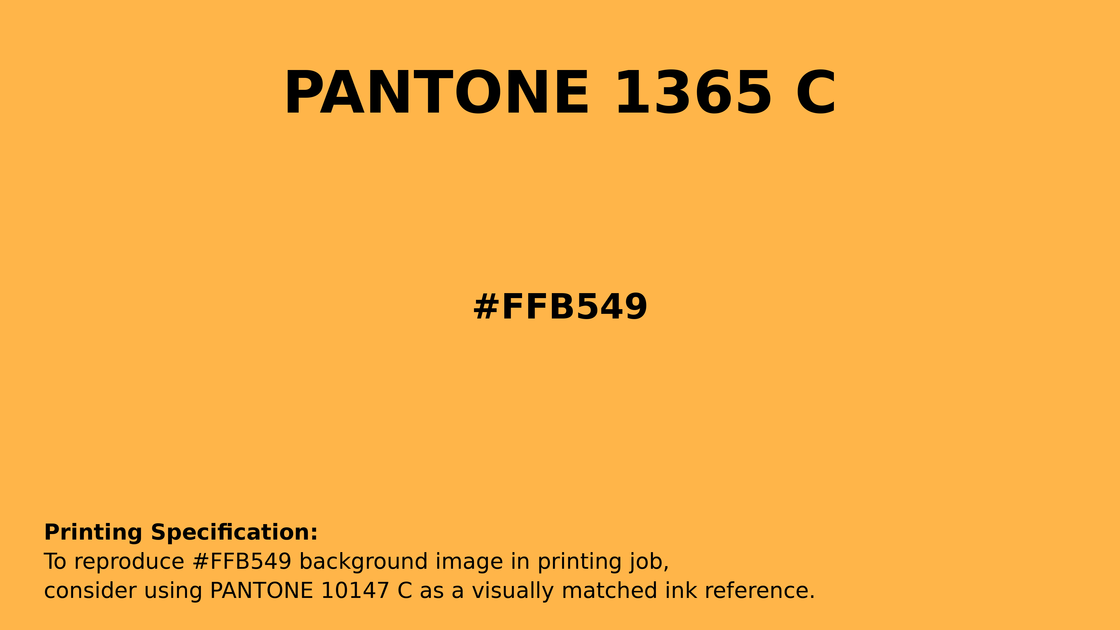 Hex Color #ffb549 | Printing Match PANTONE 1365 C | Color conversion ...