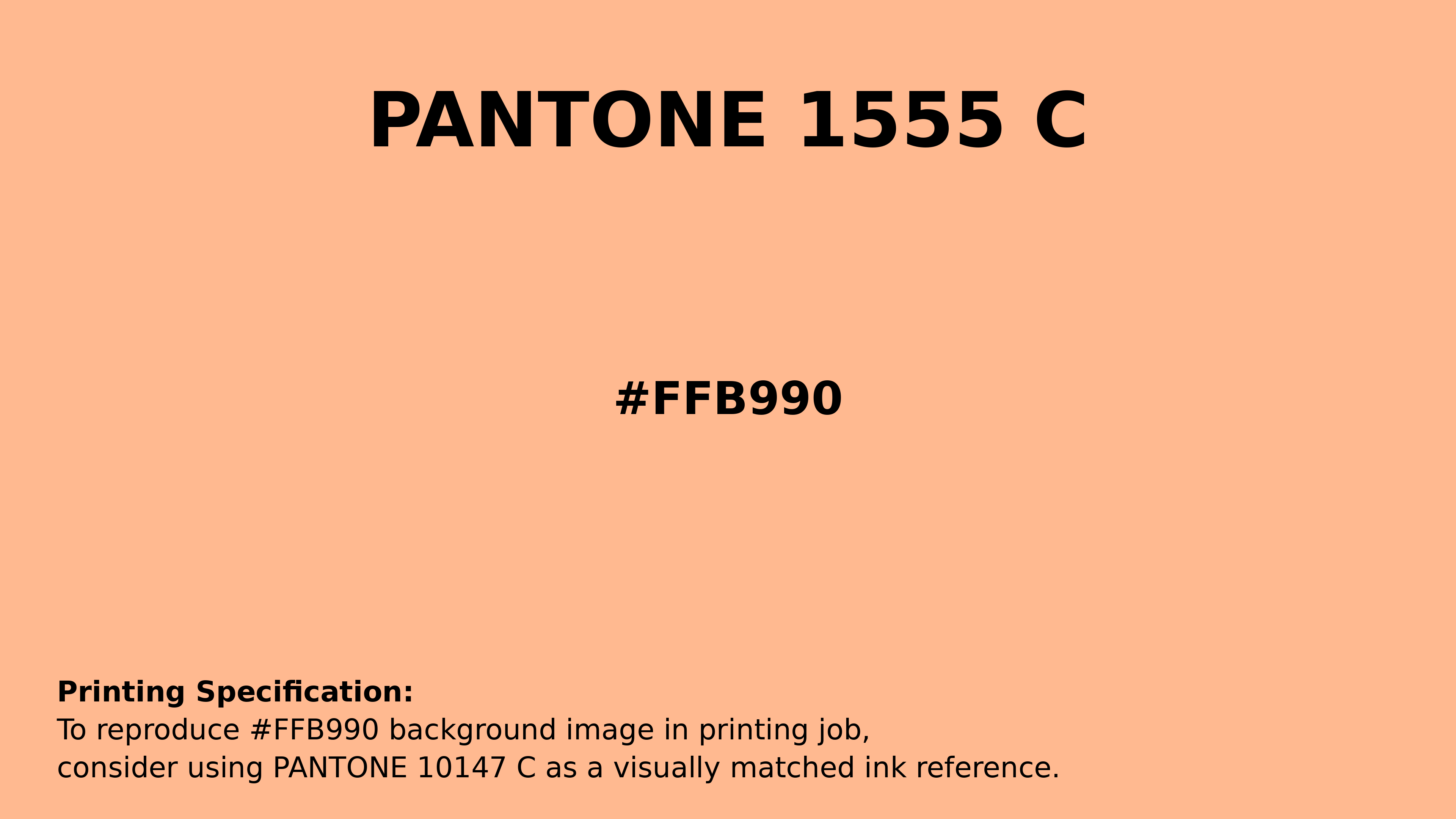 Professional Pantone color reference guide for Pantone 1555 C Color | Hex color Code #ffb990. Perfect for printing specifications and color matching in production. #pantone #colormatching #printing #ffb990