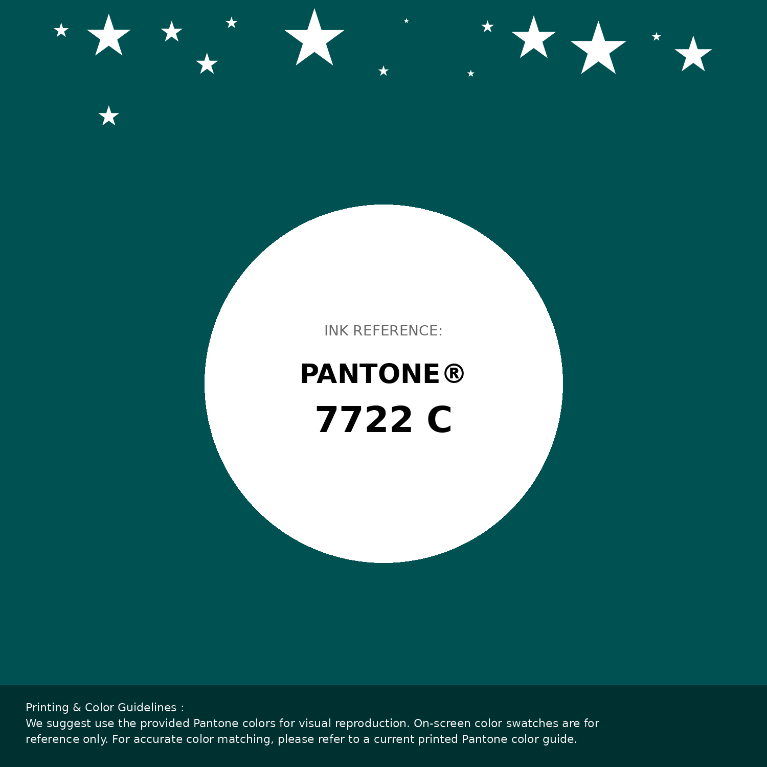 Beautiful Pantone swatch artwork featuring Pantone 7722 C Color | Hex color Code #005151. Professional color swatch design perfect for designers and color enthusiasts. #pantone #colorswatch #designresource #005151