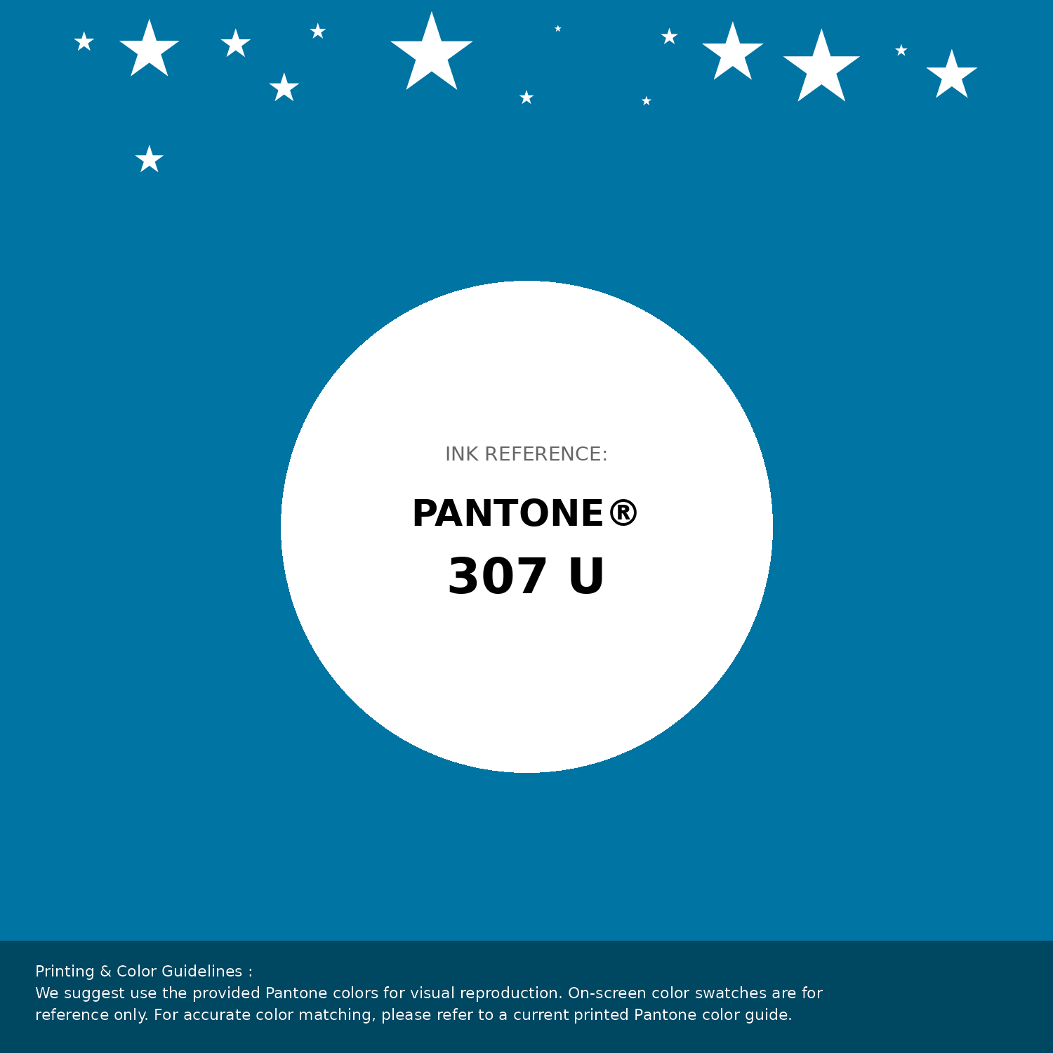 Beautiful Pantone swatch artwork featuring Pantone 307 U Color | Hex color Code #0074a2. Professional color swatch design perfect for designers and color enthusiasts. #pantone #colorswatch #designresource #0074a2