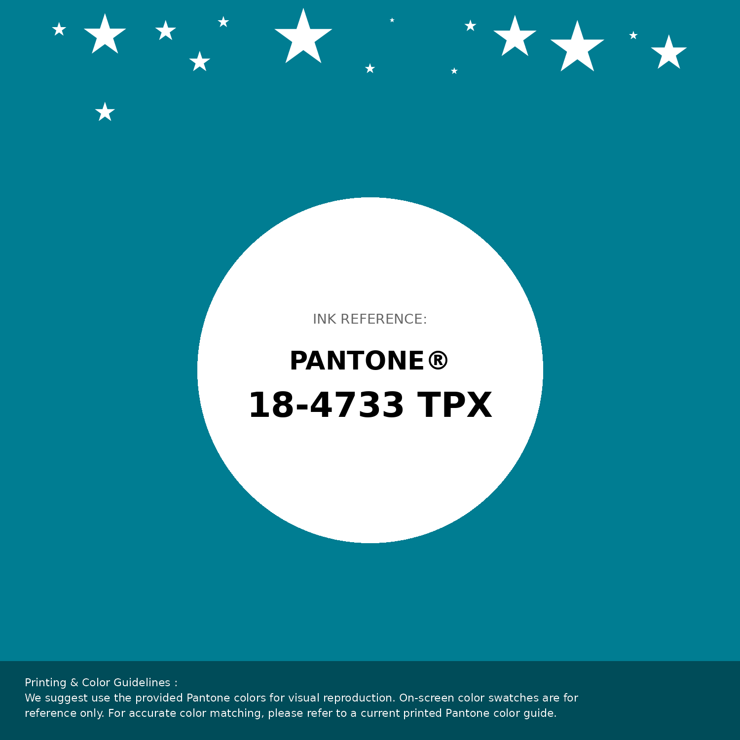 Beautiful Pantone swatch artwork featuring Pantone 18-4733 Tpx Enamel Blue Color | Hex color Code #007d92. Professional color swatch design perfect for designers and color enthusiasts. #pantone #colorswatch #designresource #007d92