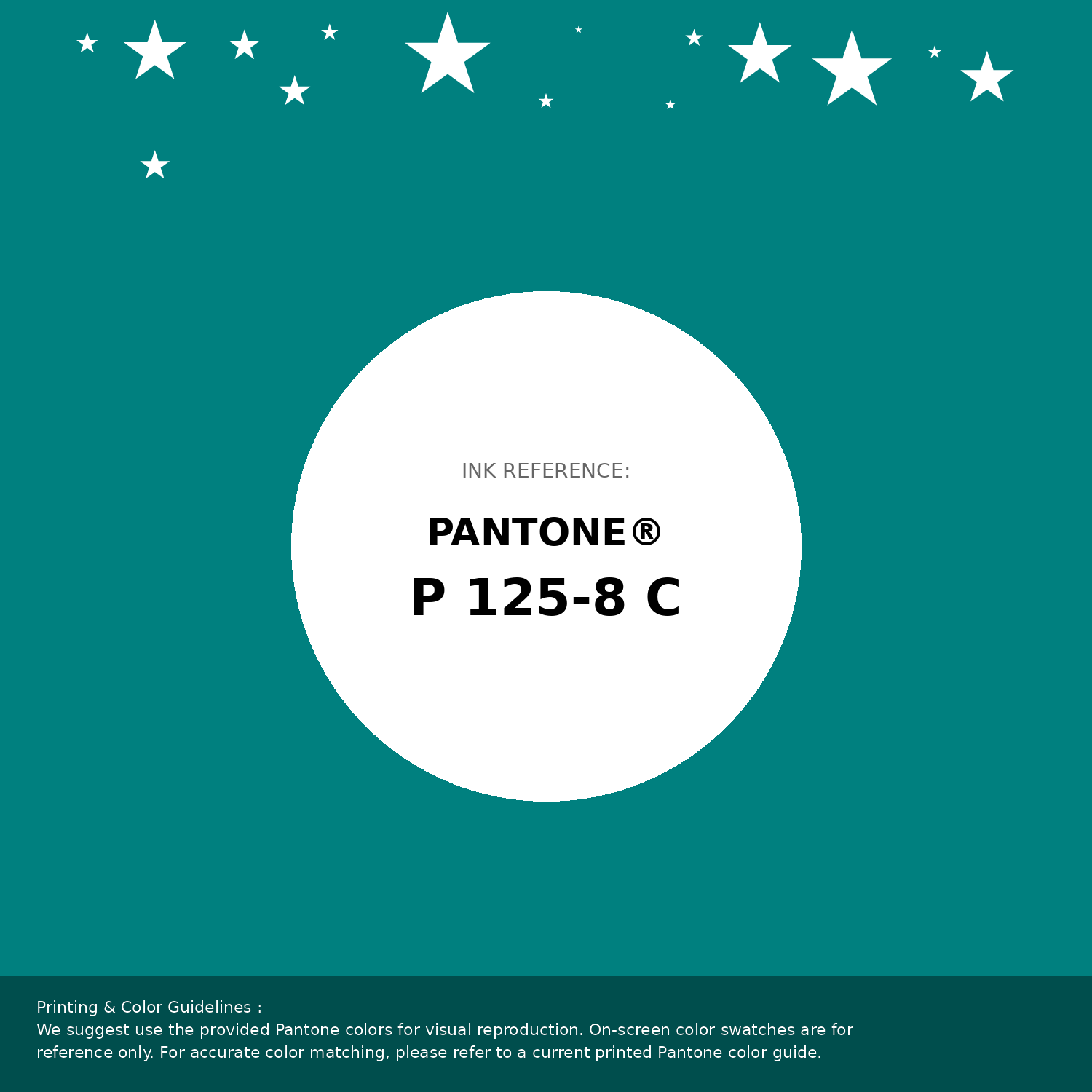 Hex Color #00807f | Printing Match PANTONE P 125-8 C | Color