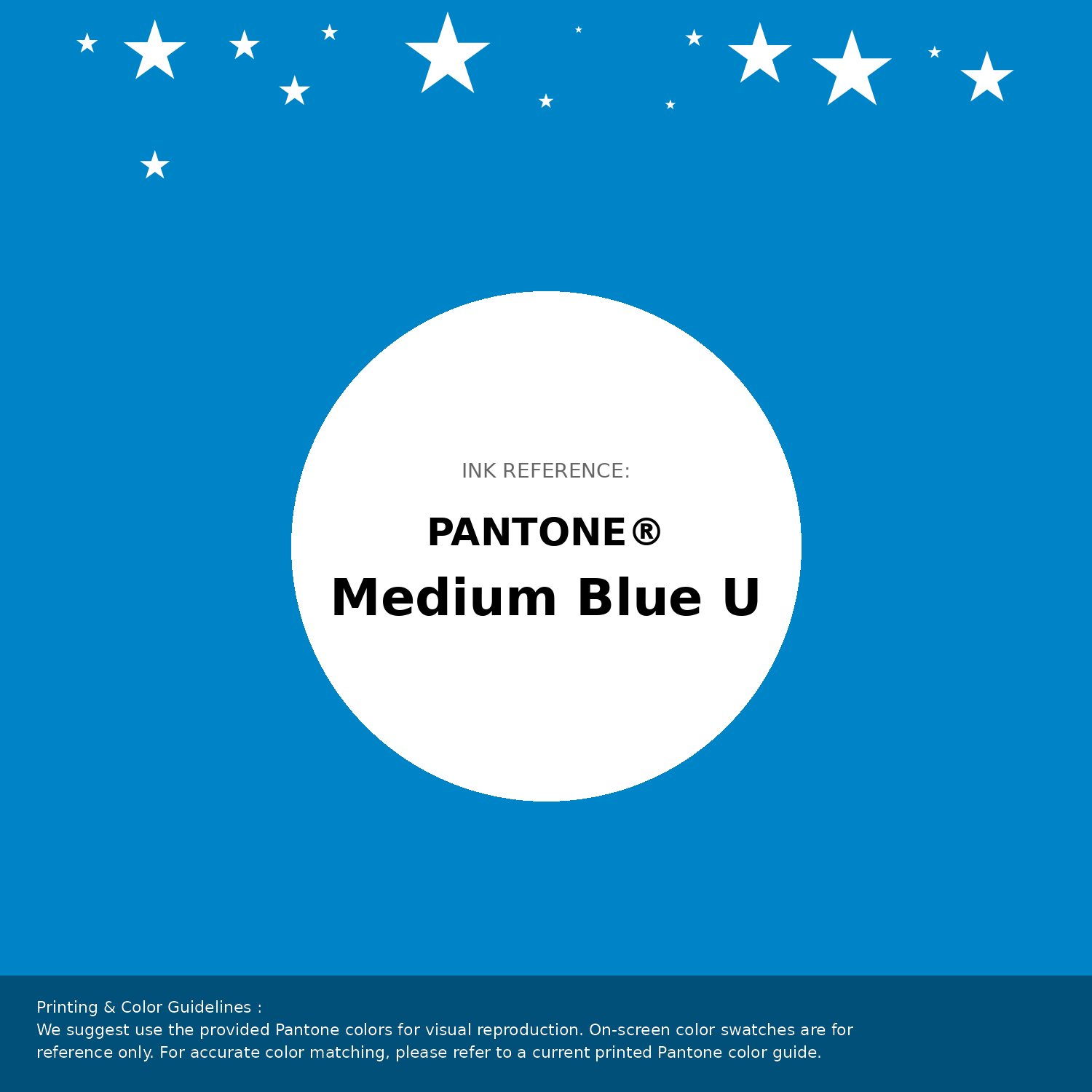 Beautiful Pantone swatch artwork featuring Pantone Medium Blue U Color | Hex color Code #0084c8. Professional color swatch design perfect for designers and color enthusiasts. #pantone #colorswatch #designresource #0084c8