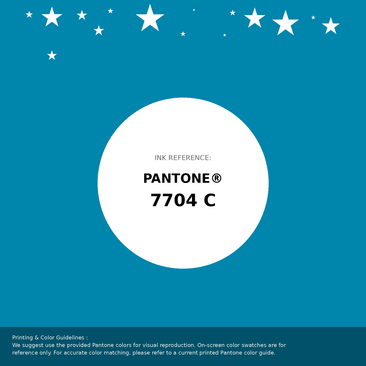 Beautiful Pantone swatch artwork featuring Pantone 7704 C Color | Hex color Code #0085ad. Professional color swatch design perfect for designers and color enthusiasts. #pantone #colorswatch #designresource #0085ad