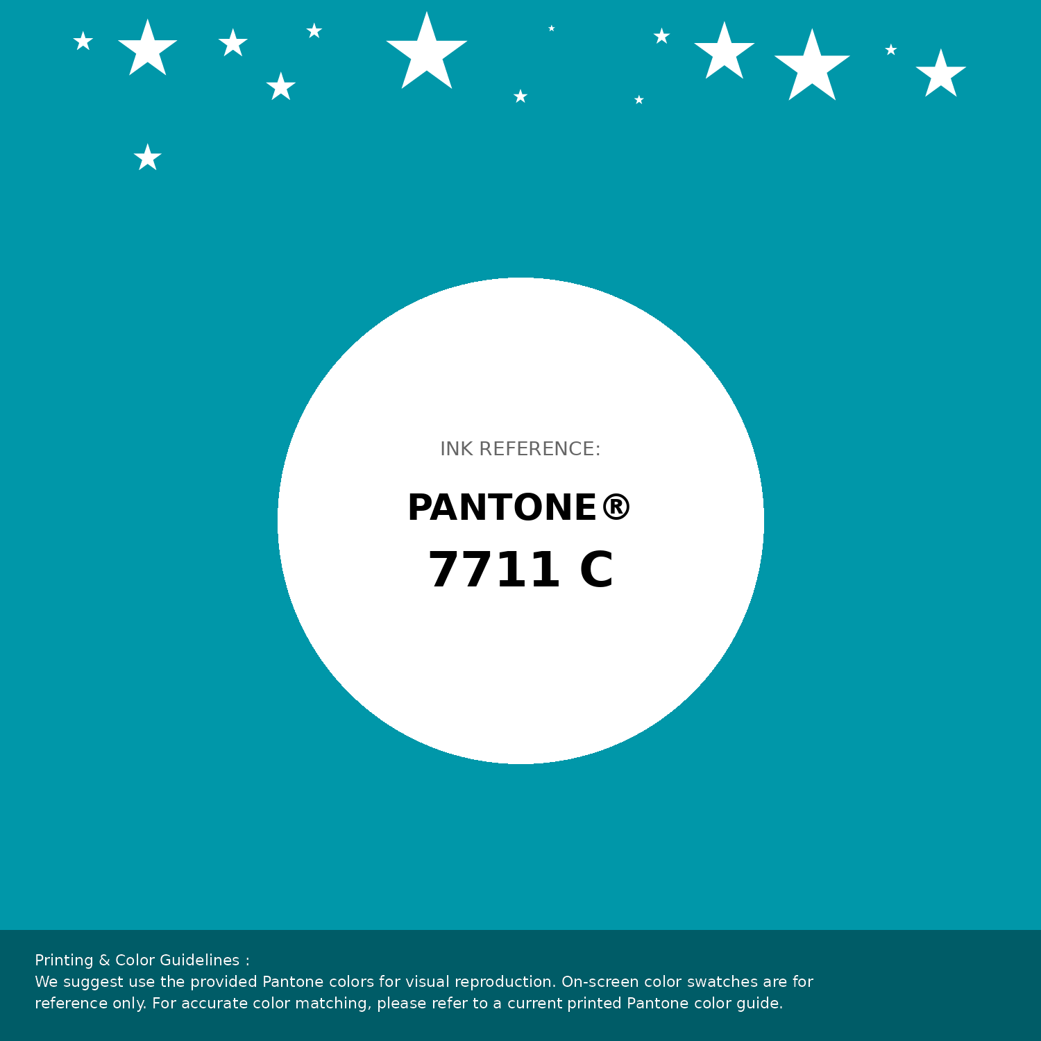 Beautiful Pantone swatch artwork featuring Pantone 7711 C Color | Hex color Code #0097a9. Professional color swatch design perfect for designers and color enthusiasts. #pantone #colorswatch #designresource #0097a9