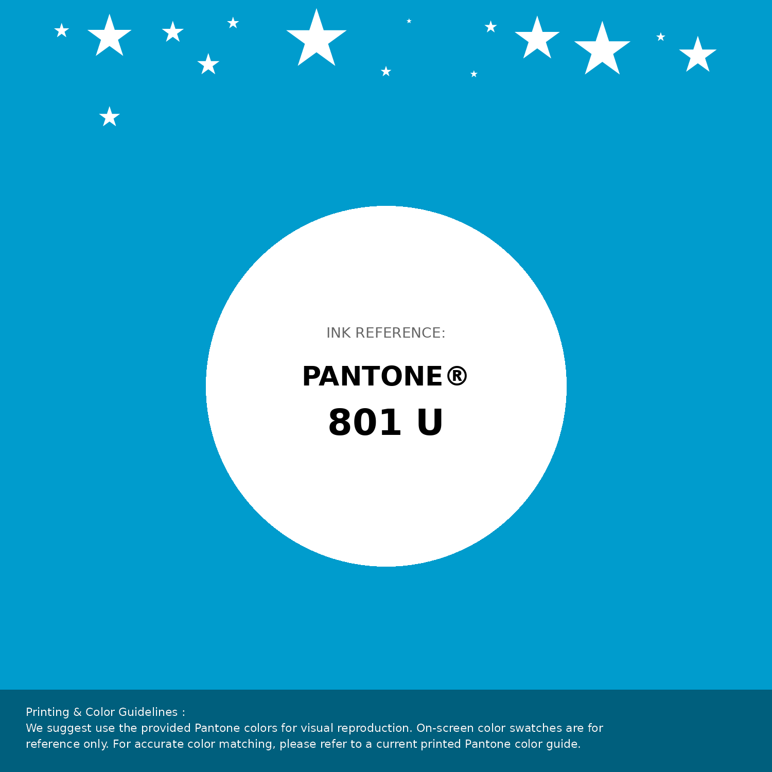 Beautiful Pantone swatch artwork featuring Pantone 801 U Color | Hex color Code #009ccd. Professional color swatch design perfect for designers and color enthusiasts. #pantone #colorswatch #designresource #009ccd
