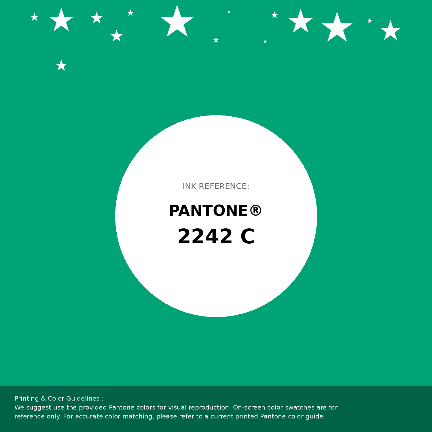 Hex Color #00a376 | Printing Match PANTONE 2242 C | Color