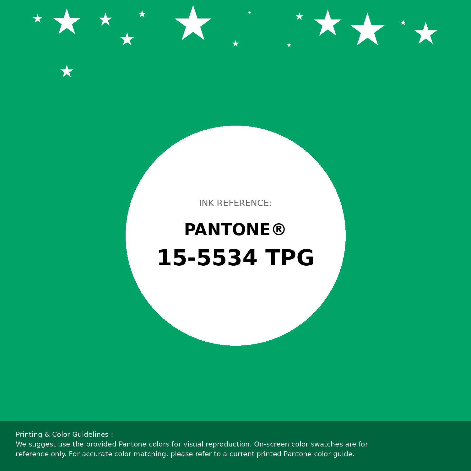 Beautiful Pantone swatch artwork featuring Pantone 15-5534 Tpg Bright Green Color | Hex color Code #00a466. Professional color swatch design perfect for designers and color enthusiasts. #pantone #colorswatch #designresource #00a466