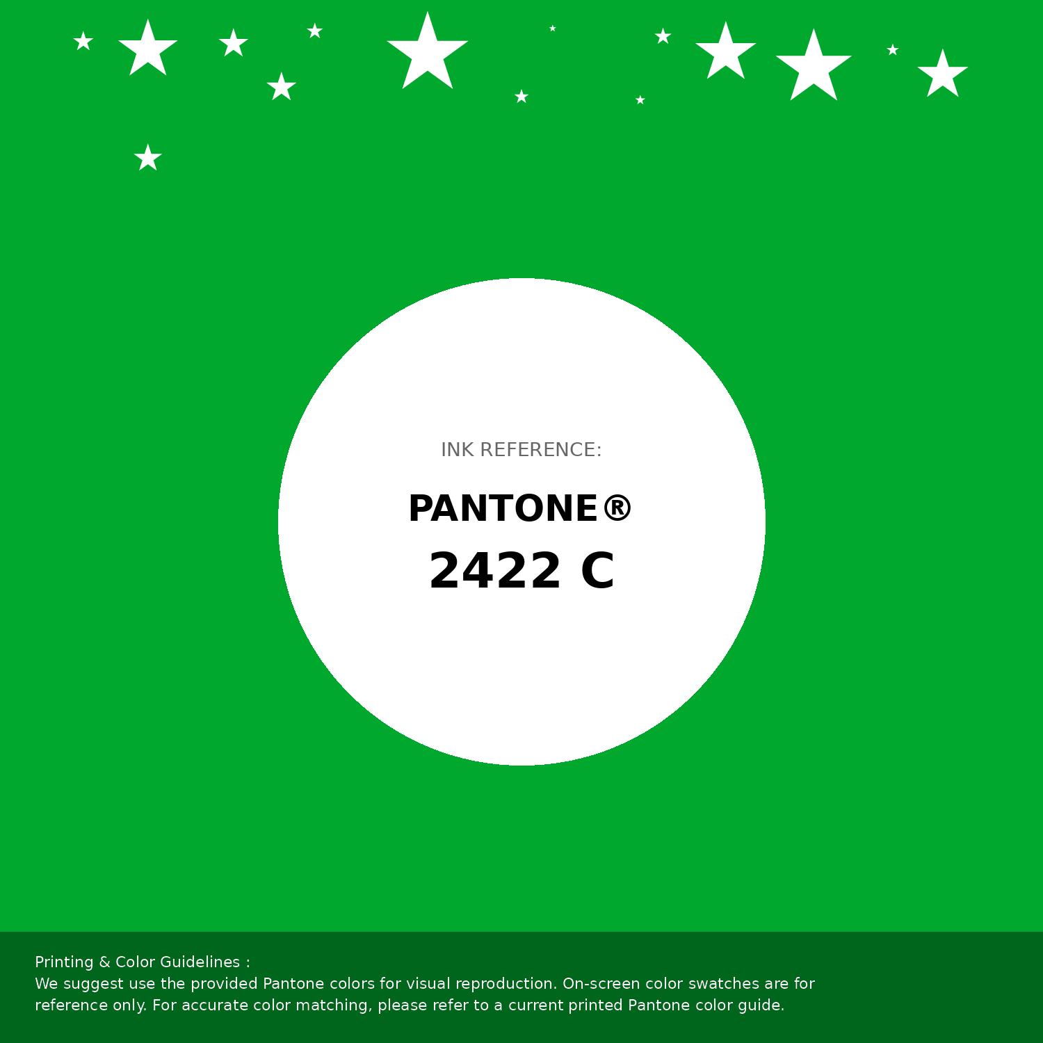 Hex Color #00a82d | Printing Match PANTONE 2422 C | Color