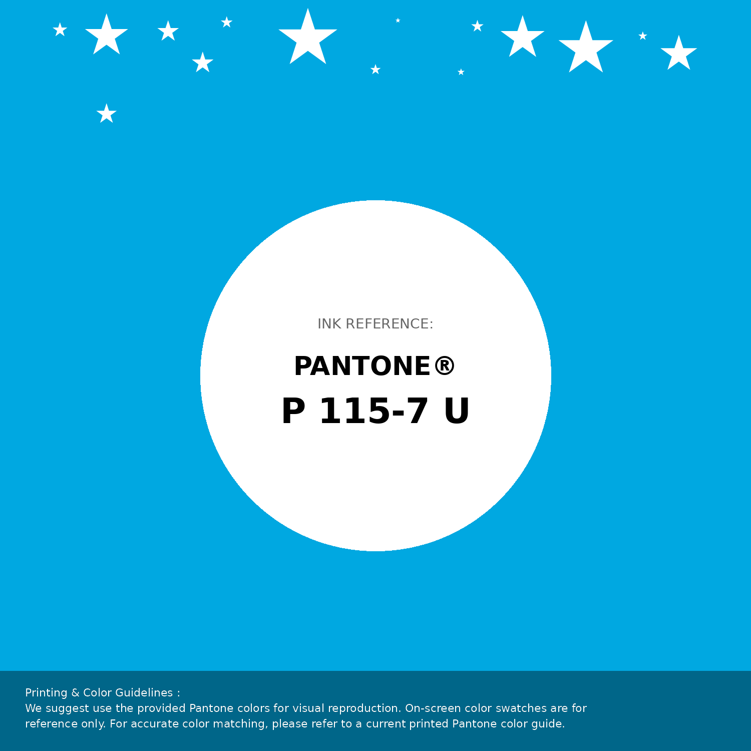 Beautiful Pantone swatch artwork featuring Pantone P 115-7 U Color | Hex color Code #00a8e1. Professional color swatch design perfect for designers and color enthusiasts. #pantone #colorswatch #designresource #00a8e1