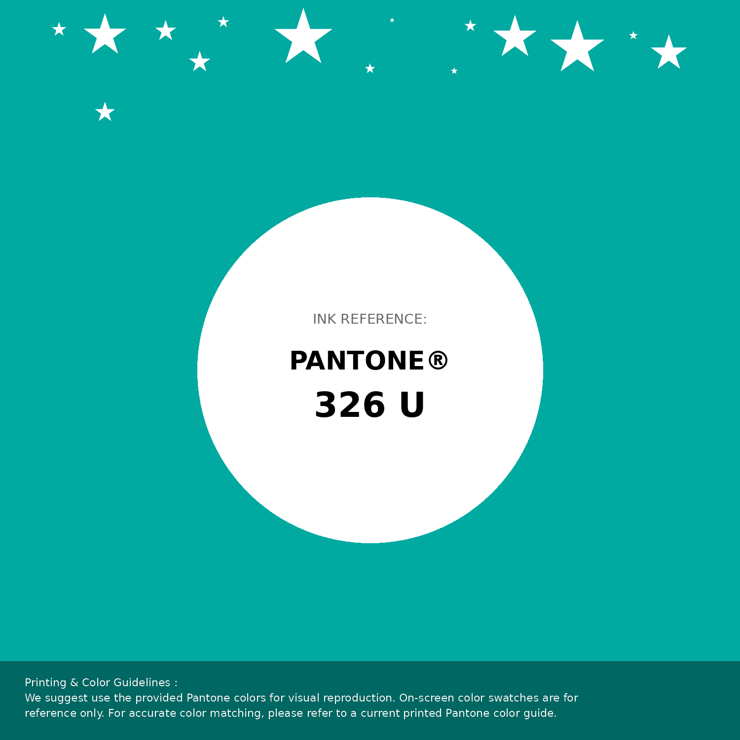Beautiful Pantone swatch artwork featuring Pantone 326 U Color | Hex color Code #00aaa1. Professional color swatch design perfect for designers and color enthusiasts. #pantone #colorswatch #designresource #00aaa1
