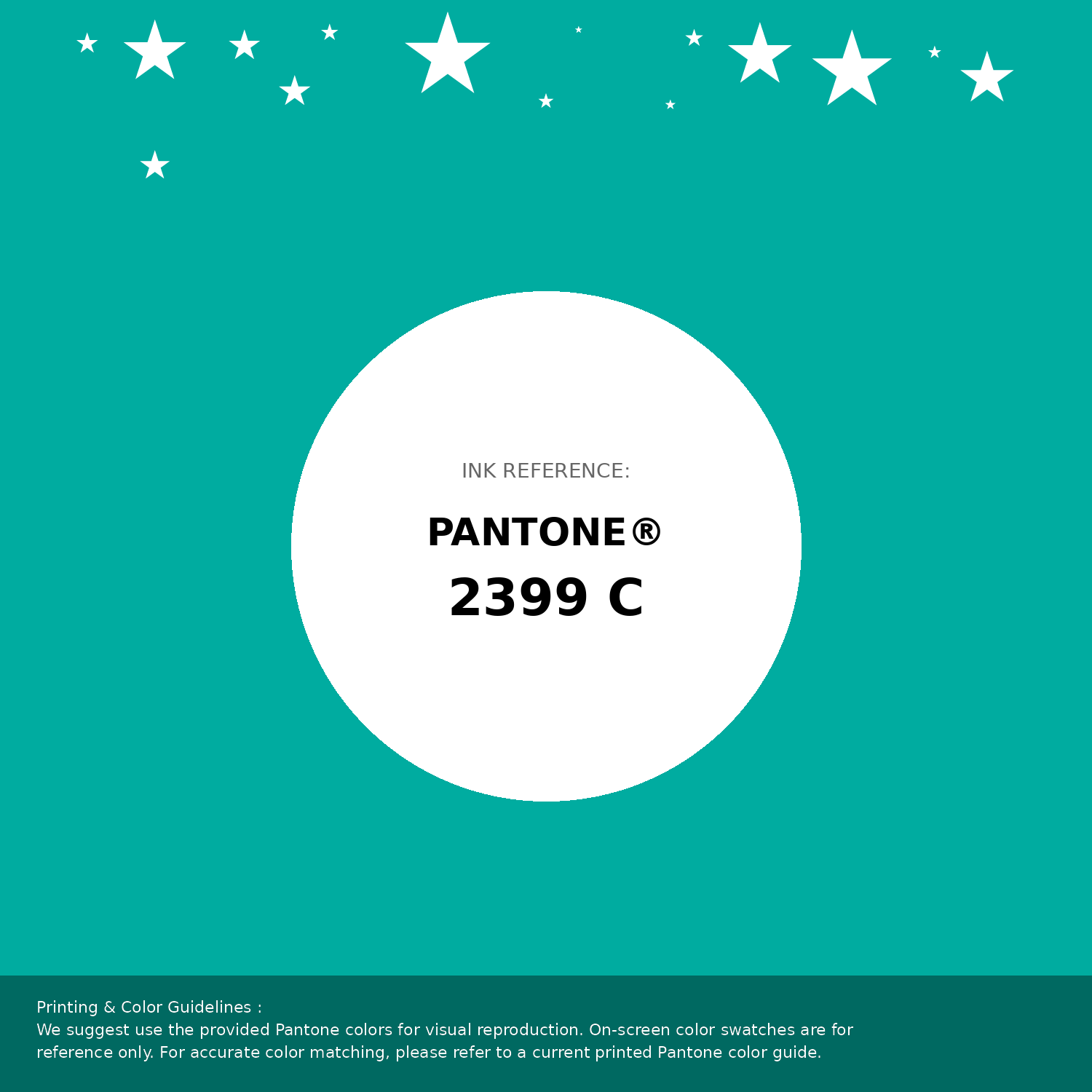 Beautiful Pantone swatch artwork featuring Pantone 2399 C Color | Hex color Code #00aca0. Professional color swatch design perfect for designers and color enthusiasts. #pantone #colorswatch #designresource #00aca0
