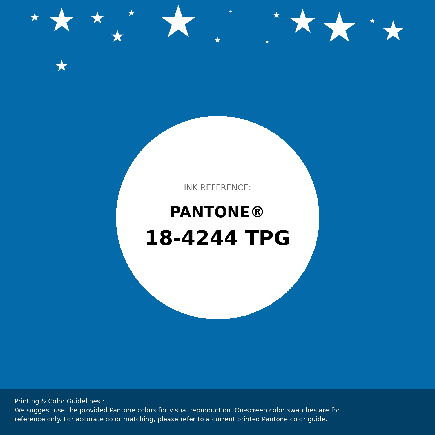 Beautiful Pantone swatch artwork featuring Pantone 18-4244 Tpg Directoire Blue Color | Hex color Code #046aaa. Professional color swatch design perfect for designers and color enthusiasts. #pantone #colorswatch #designresource #046aaa