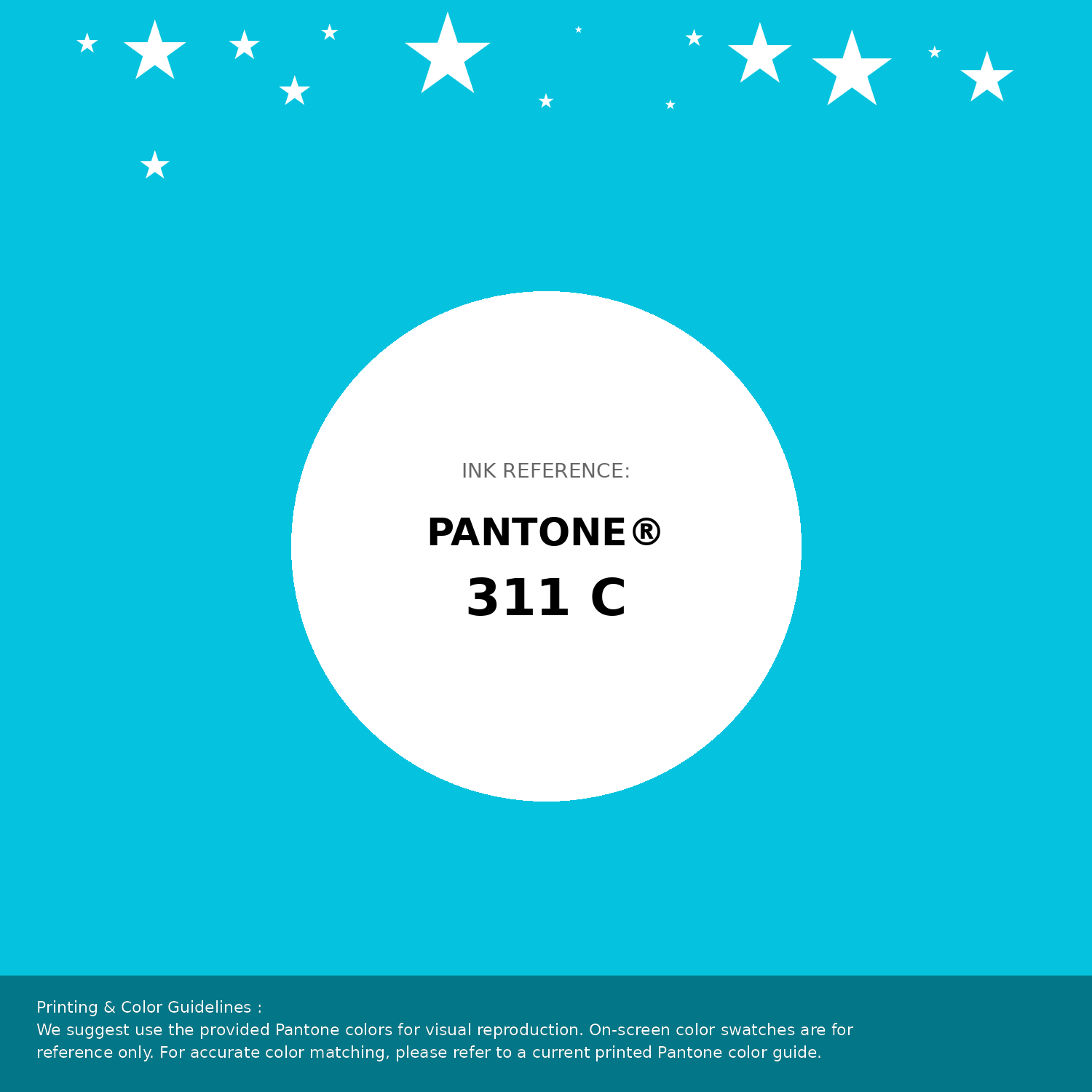 Beautiful Pantone swatch artwork featuring Pantone 311 C Color | Hex color Code #05c3de. Professional color swatch design perfect for designers and color enthusiasts. #pantone #colorswatch #designresource #05c3de