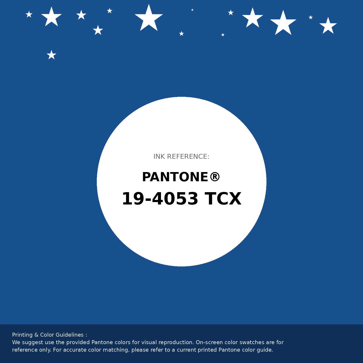 Beautiful Pantone swatch artwork featuring Pantone 19-4053 Tcx Turkish Sea Color | Hex color Code #195190. Professional color swatch design perfect for designers and color enthusiasts. #pantone #colorswatch #designresource #195190