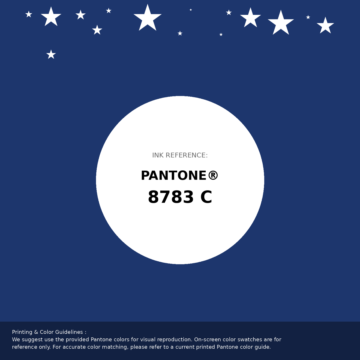 Beautiful Pantone swatch artwork featuring Pantone 8783 C Color | Hex color Code #1d366d. Professional color swatch design perfect for designers and color enthusiasts. #pantone #colorswatch #designresource #1d366d