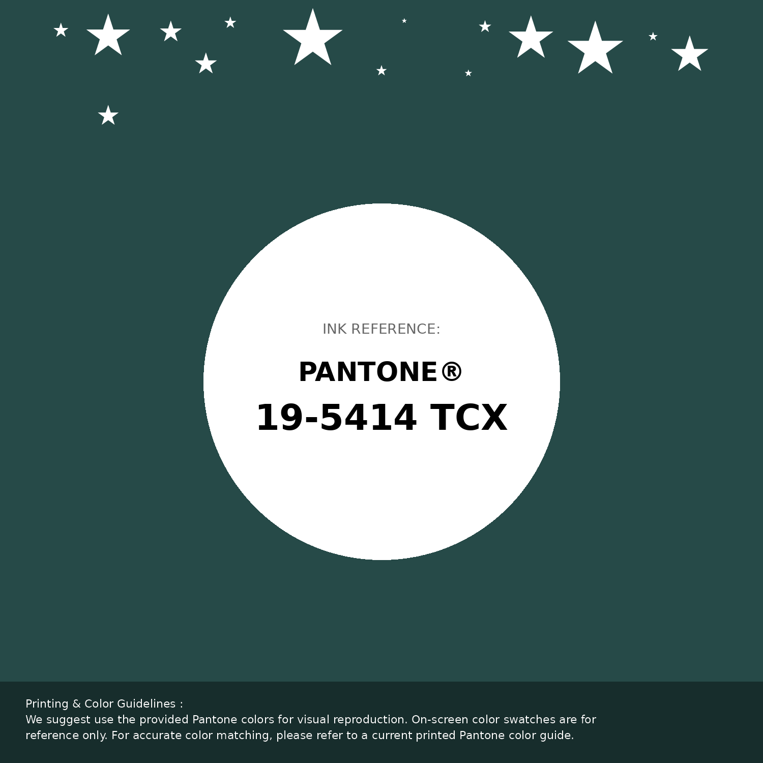 Beautiful Pantone swatch artwork featuring Pantone 19-5414 Tcx June Bug Color | Hex color Code #264a48. Professional color swatch design perfect for designers and color enthusiasts. #pantone #colorswatch #designresource #264a48
