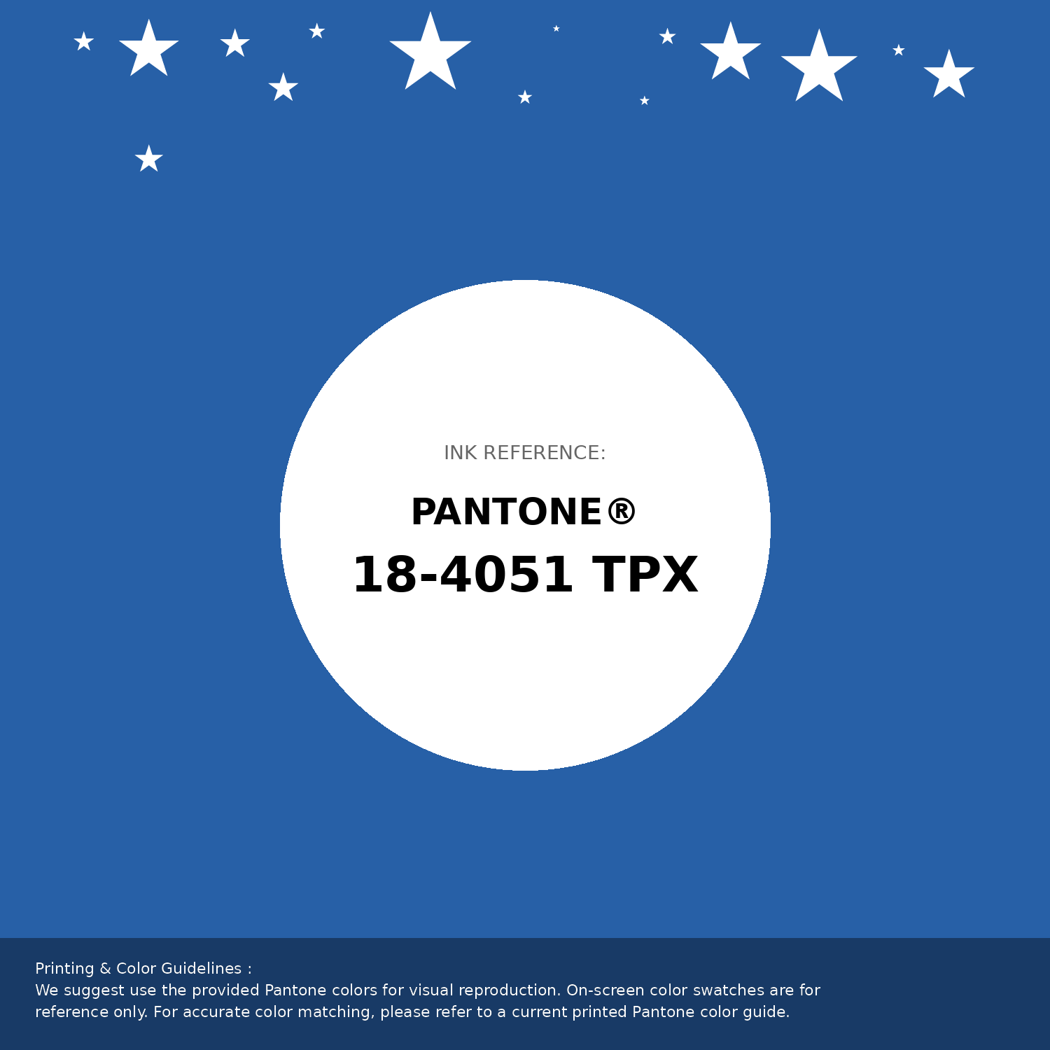 Beautiful Pantone swatch artwork featuring Pantone 18-4051 Tpx Strong Blue Color | Hex color Code #2760a7. Professional color swatch design perfect for designers and color enthusiasts. #pantone #colorswatch #designresource #2760a7