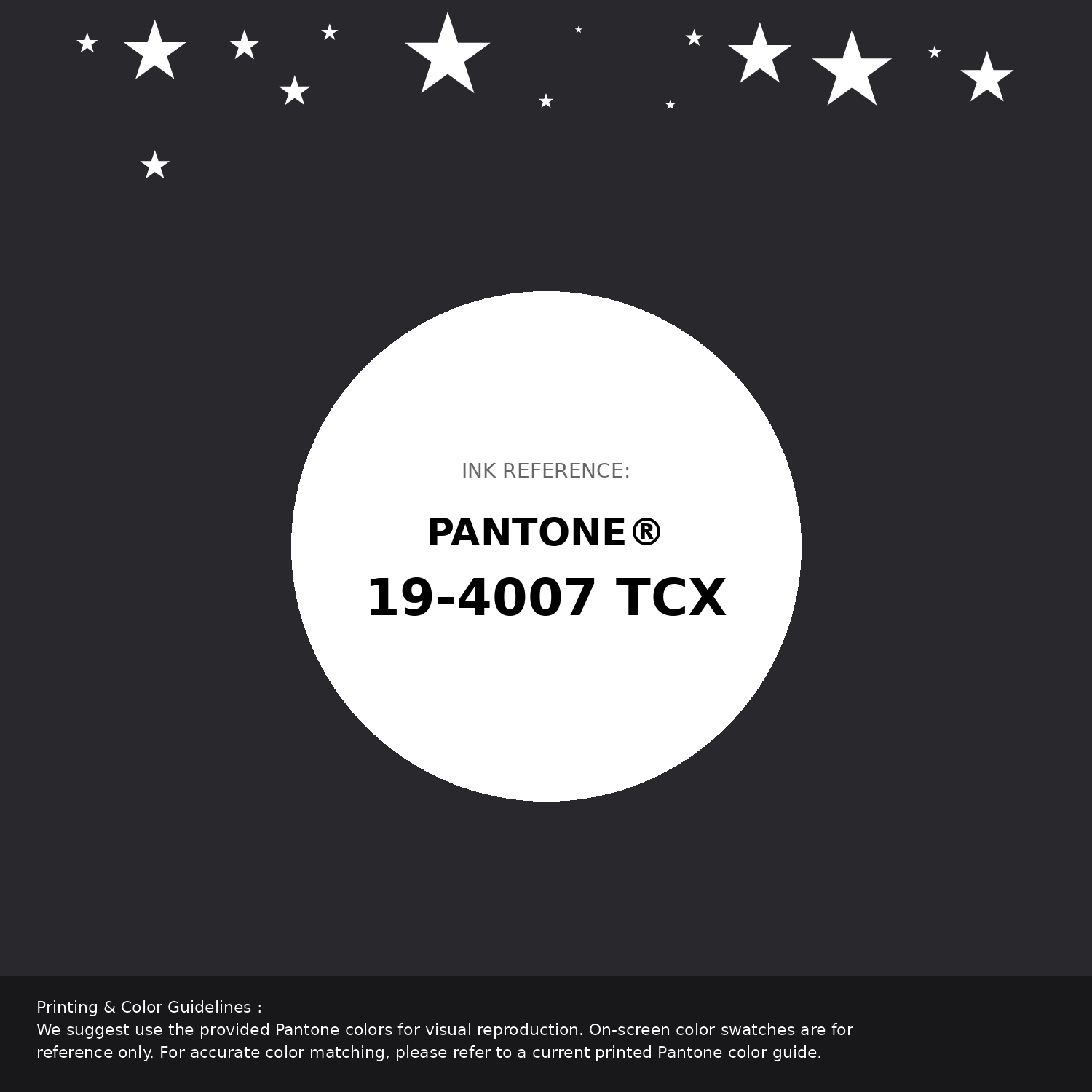 Beautiful Pantone swatch artwork featuring Pantone 19-4007 Tcx Anthracite Color | Hex color Code #28282d. Professional color swatch design perfect for designers and color enthusiasts. #pantone #colorswatch #designresource #28282d