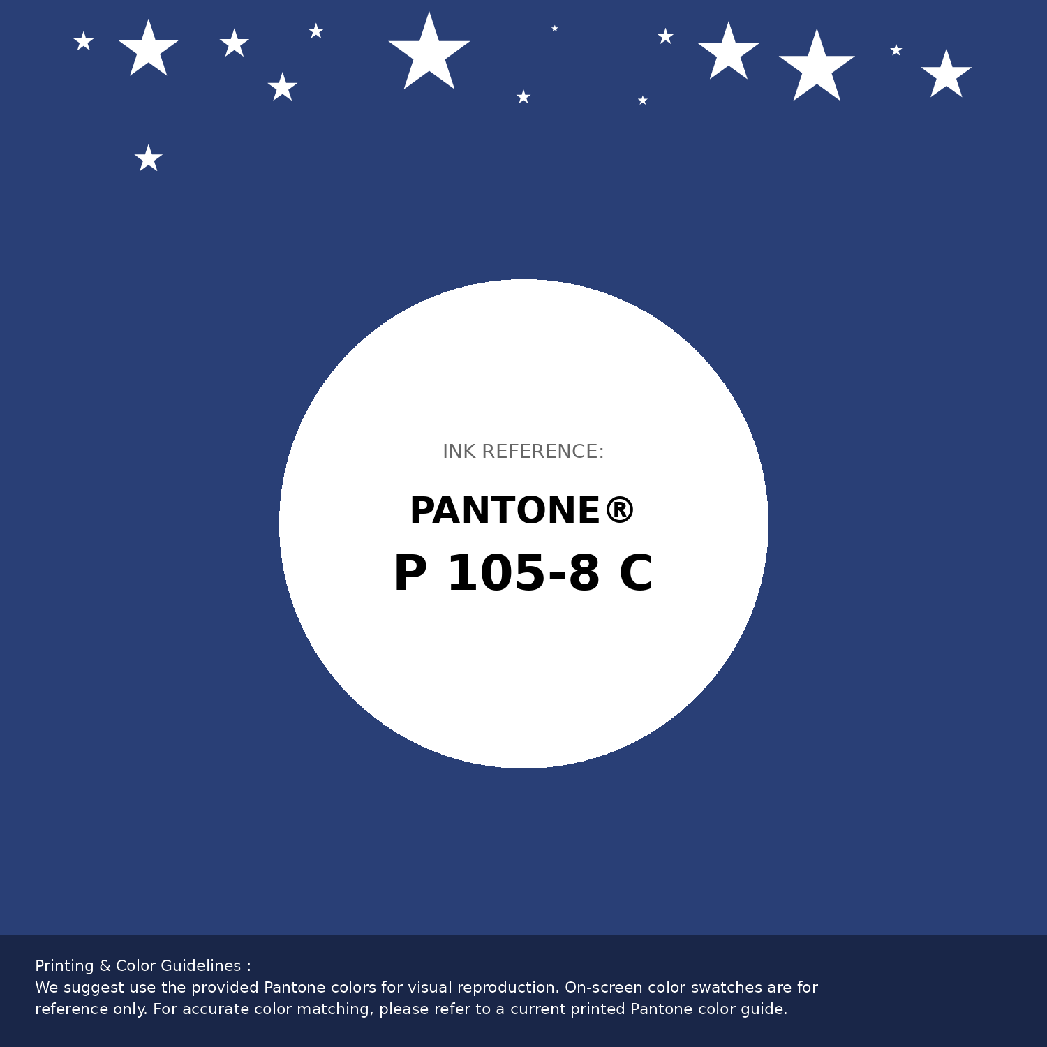 Beautiful Pantone swatch artwork featuring Pantone P 105-8 C Color | Hex color Code #293f76. Professional color swatch design perfect for designers and color enthusiasts. #pantone #colorswatch #designresource #293f76