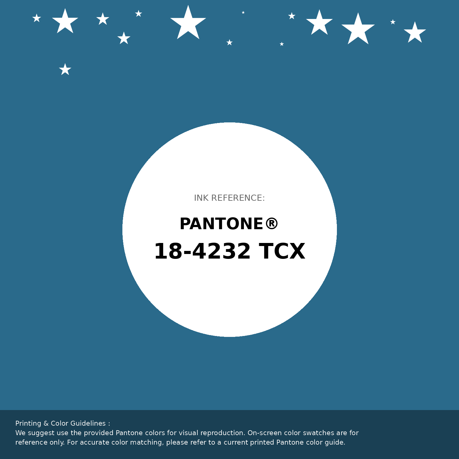 Hex Color #2a6a8b | Printing Match PANTONE 18-4232 TCX | Color