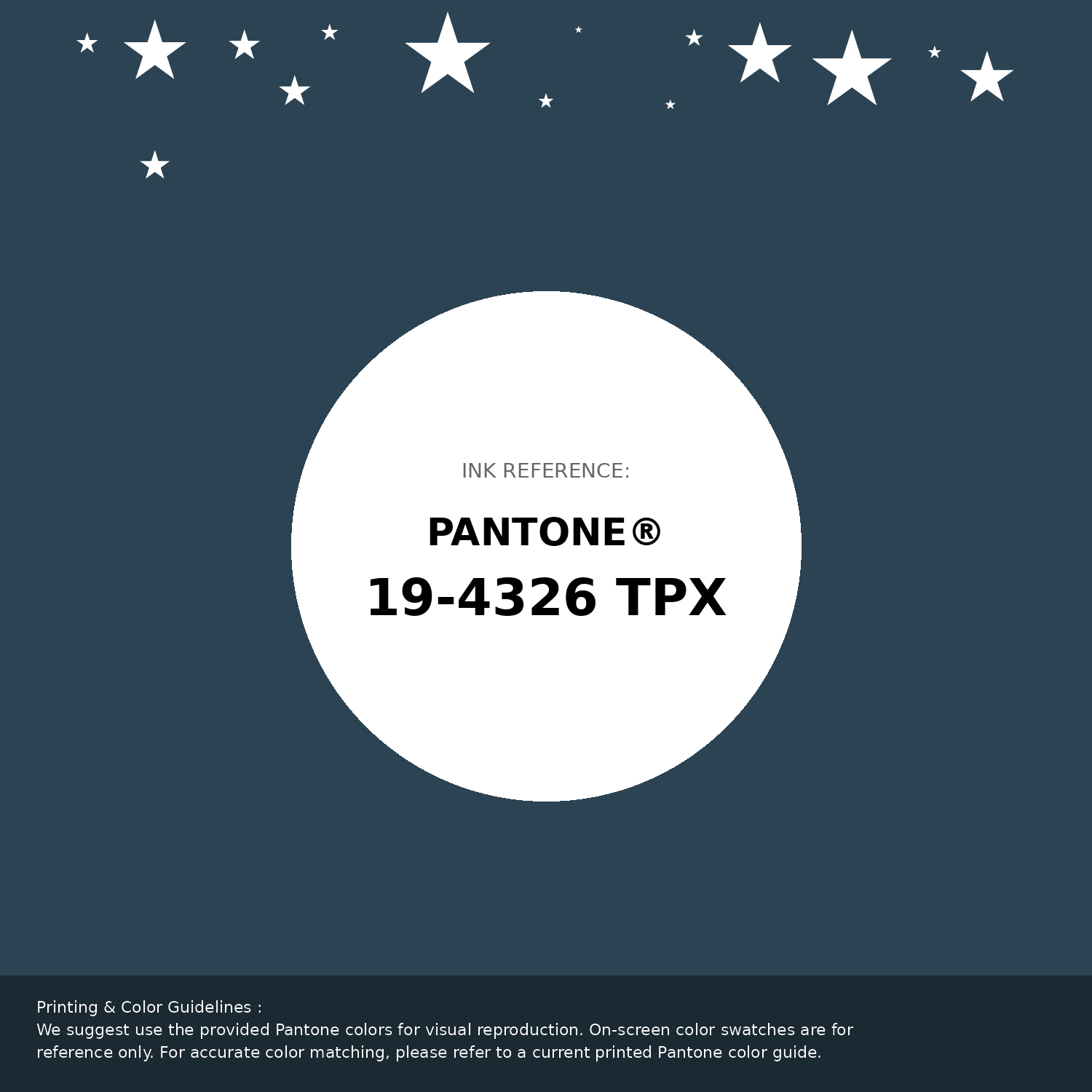 Beautiful Pantone swatch artwork featuring Pantone 19-4326 Tpx Reflecting Pond Color | Hex color Code #2c4353. Professional color swatch design perfect for designers and color enthusiasts. #pantone #colorswatch #designresource #2c4353