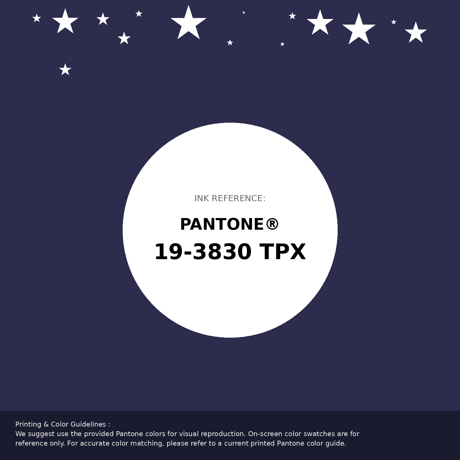 Beautiful Pantone swatch artwork featuring Pantone 19-3830 Tpx Astral Aura Color | Hex color Code #2d2c4d. Professional color swatch design perfect for designers and color enthusiasts. #pantone #colorswatch #designresource #2d2c4d