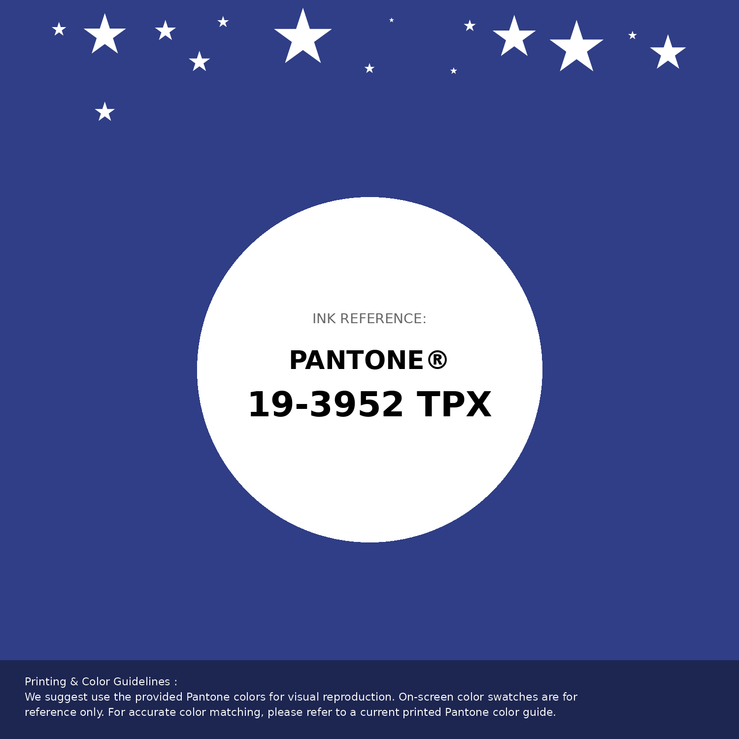 Hex Color #2f3e86 | Printing Match PANTONE 19-3952 TPX | Color