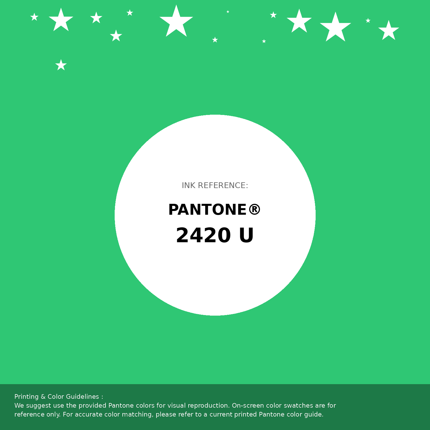 Beautiful Pantone swatch artwork featuring Pantone 2420 U Color | Hex color Code #2fc774. Professional color swatch design perfect for designers and color enthusiasts. #pantone #colorswatch #designresource #2fc774