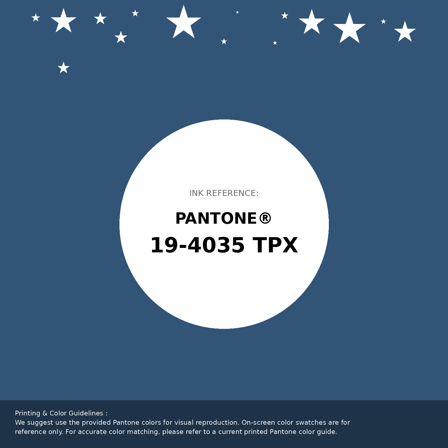 Hex Color #325477 | Printing Match PANTONE 19-4035 TPX | Color