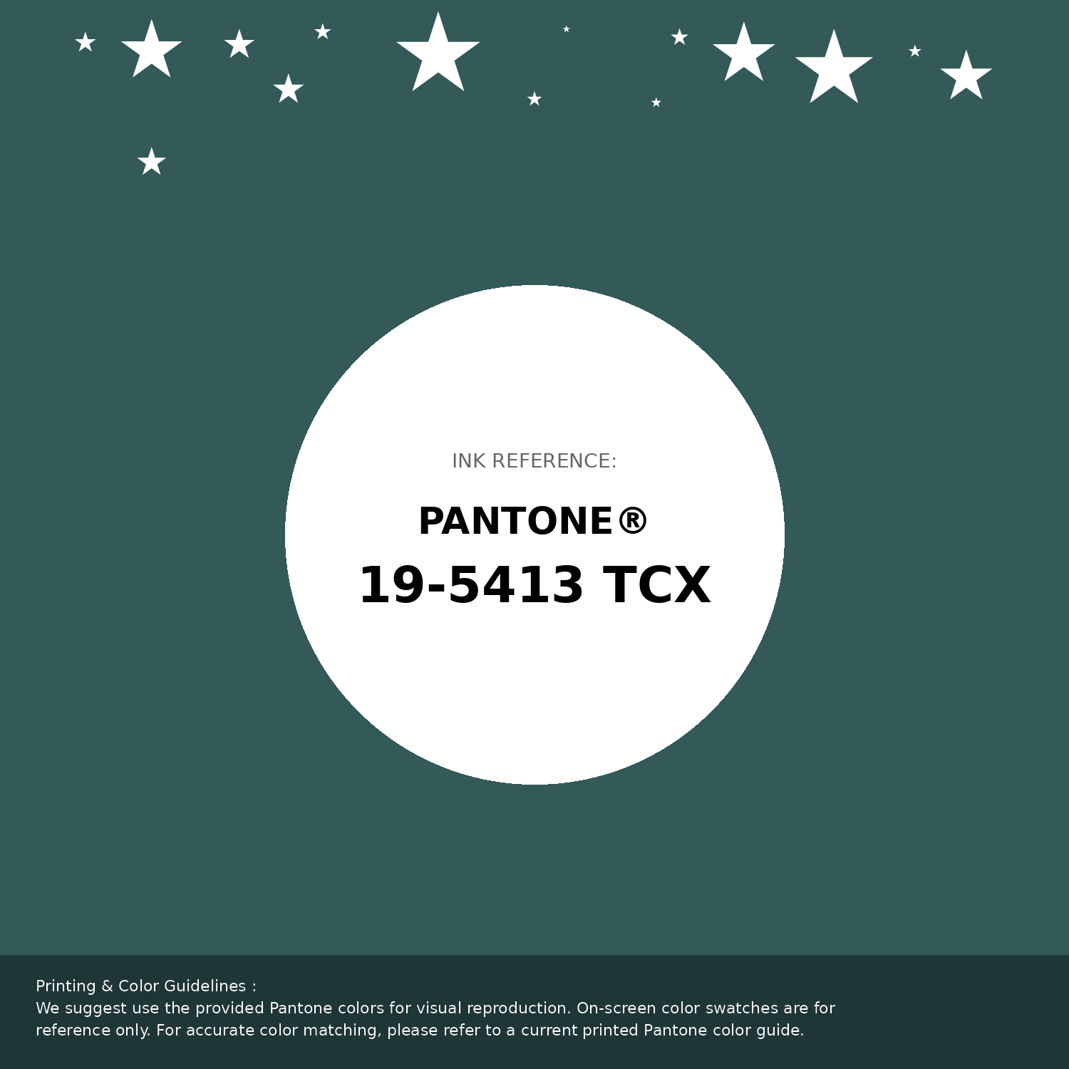 Beautiful Pantone swatch artwork featuring Pantone 19-5413 Tcx Jasper Color | Hex color Code #335959. Professional color swatch design perfect for designers and color enthusiasts. #pantone #colorswatch #designresource #335959