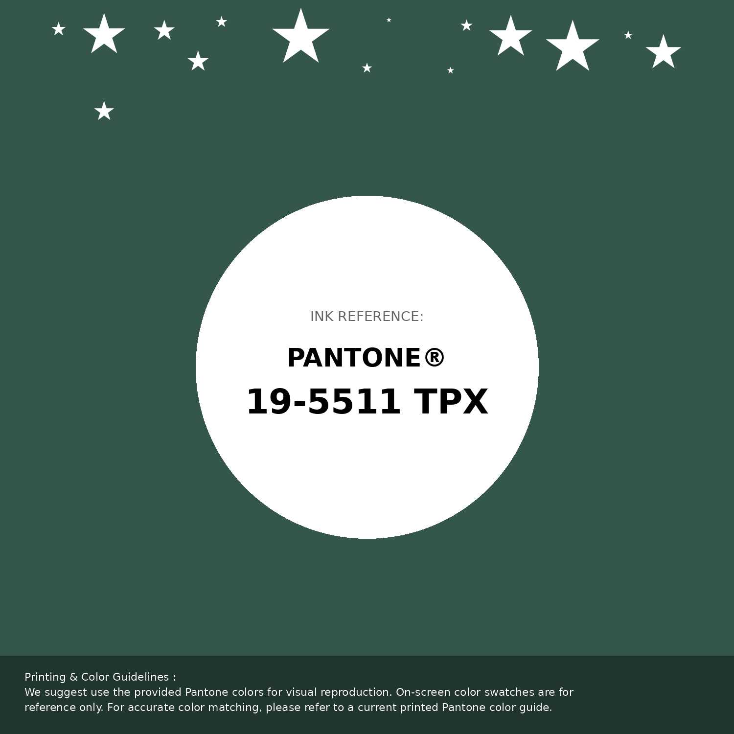 Hex Color #355749 | Printing Match PANTONE 19-5511 TPX | Color
