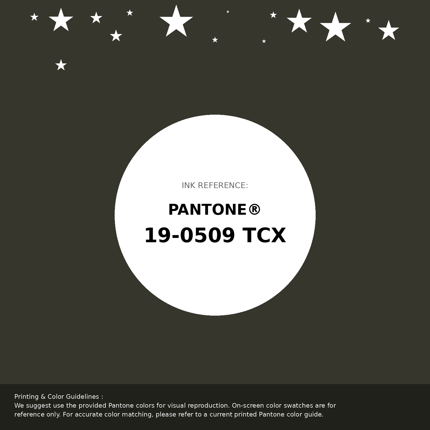 Beautiful Pantone swatch artwork featuring Pantone 19-0509 Tcx Rosin Color | Hex color Code #36362d. Professional color swatch design perfect for designers and color enthusiasts. #pantone #colorswatch #designresource #36362d