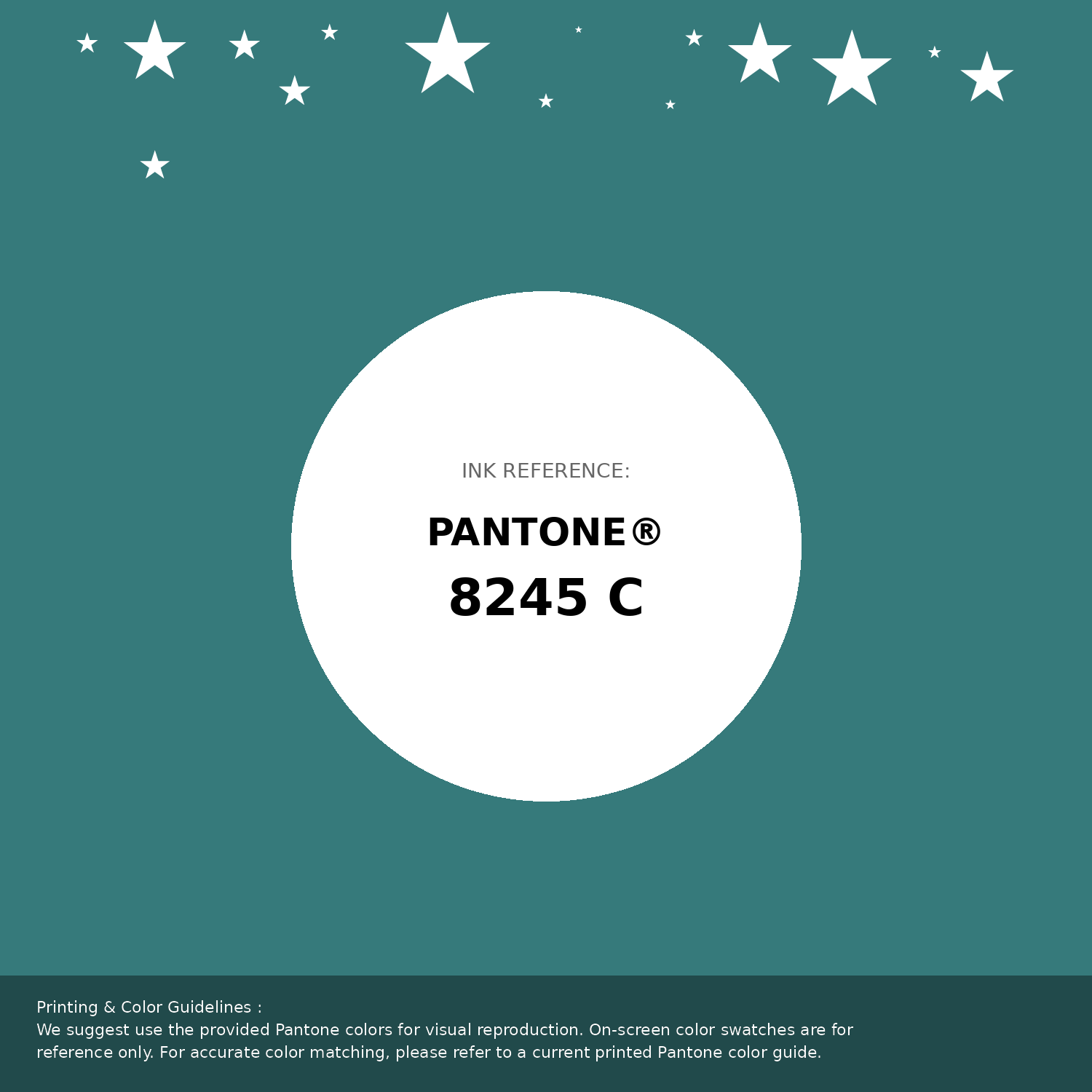 Beautiful Pantone swatch artwork featuring Pantone 8245 C Color | Hex color Code #367a7b. Professional color swatch design perfect for designers and color enthusiasts. #pantone #colorswatch #designresource #367a7b