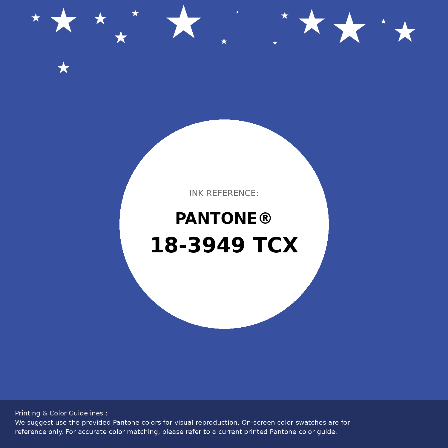 Hex Color #3850a0 | Printing Match PANTONE 18-3949 TCX | Color