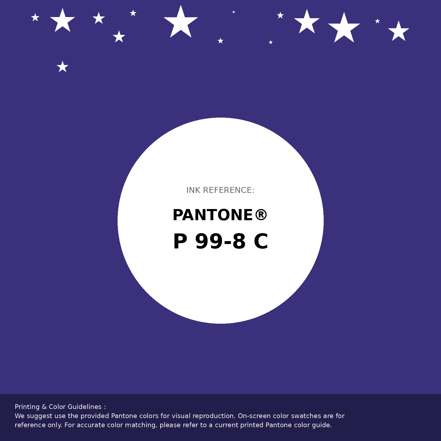 Beautiful Pantone swatch artwork featuring Pantone P 99-8 C Color | Hex color Code #3a307c. Professional color swatch design perfect for designers and color enthusiasts. #pantone #colorswatch #designresource #3a307c