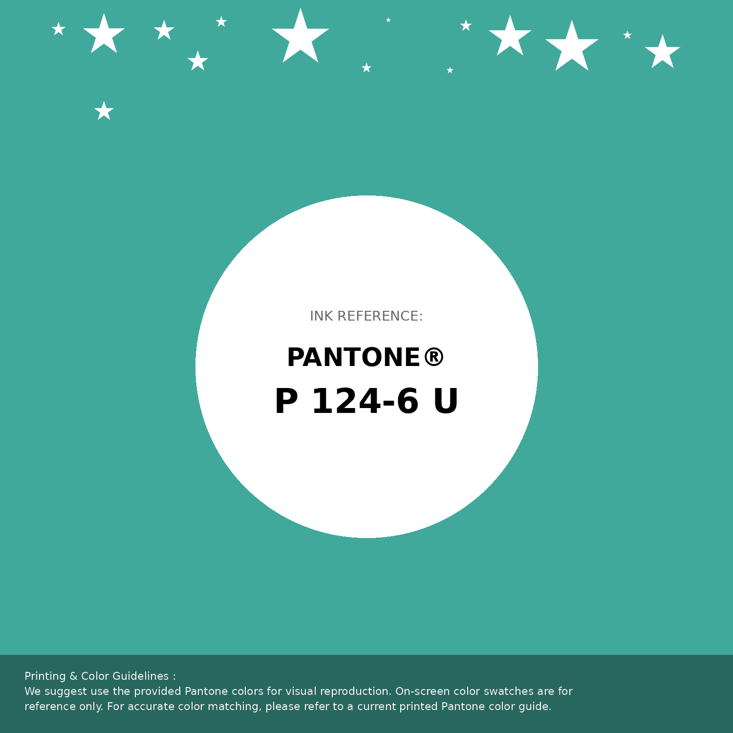 Beautiful Pantone swatch artwork featuring Pantone P 124-6 U Color | Hex color Code #41a99c. Professional color swatch design perfect for designers and color enthusiasts. #pantone #colorswatch #designresource #41a99c