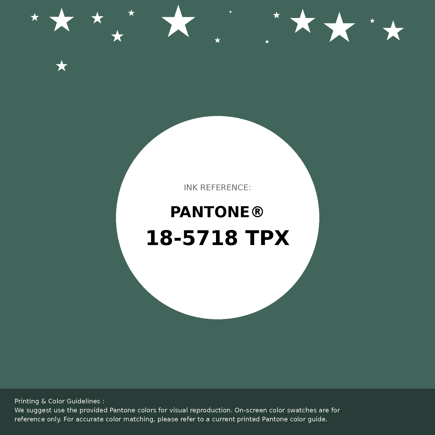 Beautiful Pantone swatch artwork featuring Pantone 18-5718 Tpx Smoke Pine Color | Hex color Code #42655b. Professional color swatch design perfect for designers and color enthusiasts. #pantone #colorswatch #designresource #42655b