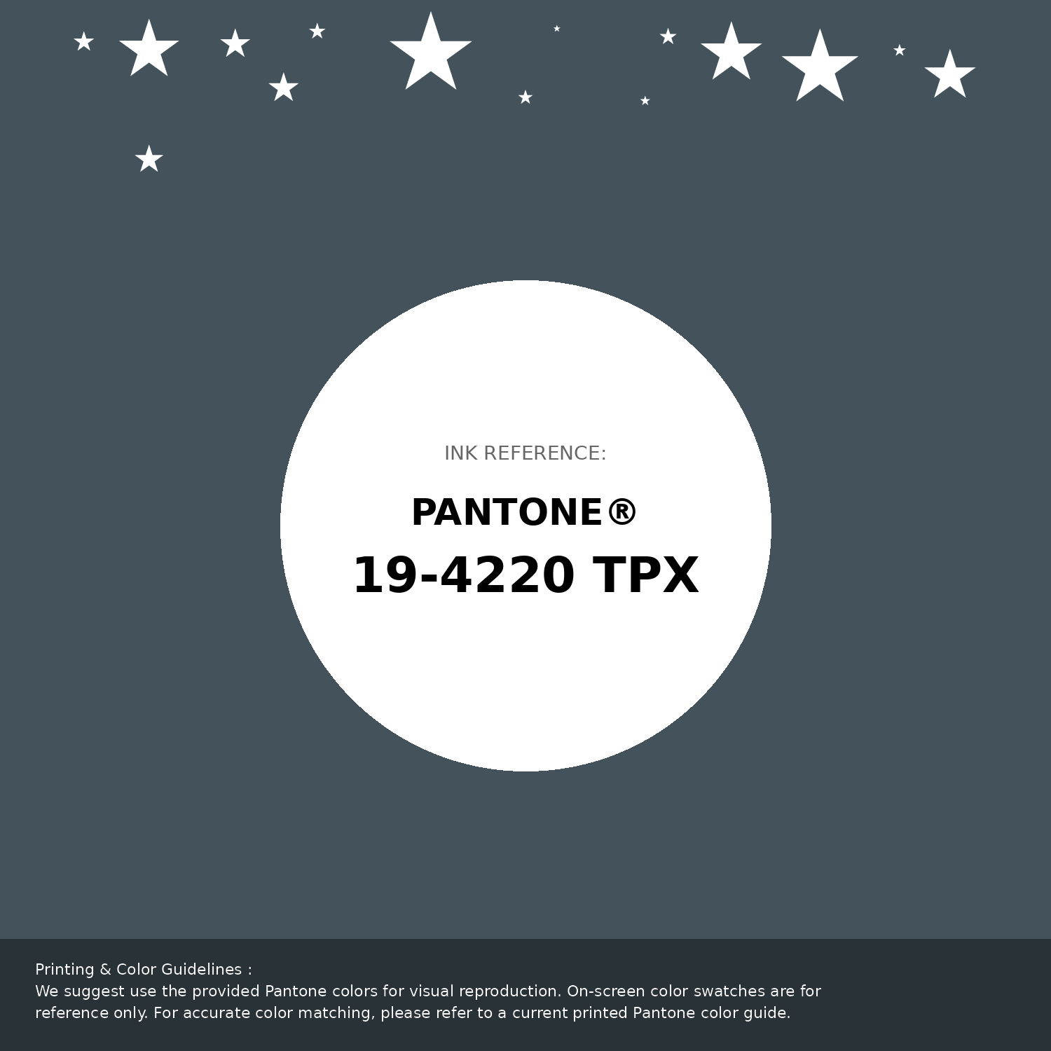 Beautiful Pantone swatch artwork featuring Pantone 19-4220 Tpx Dark Slate Color | Hex color Code #44535b. Professional color swatch design perfect for designers and color enthusiasts. #pantone #colorswatch #designresource #44535b