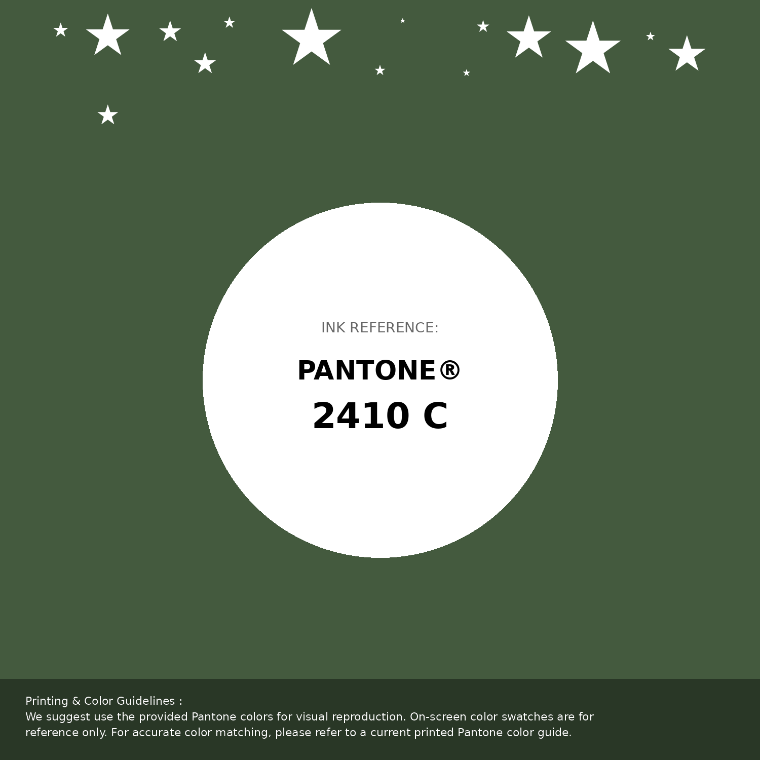 Beautiful Pantone swatch artwork featuring Pantone 2410 C Color | Hex color Code #445a3e. Professional color swatch design perfect for designers and color enthusiasts. #pantone #colorswatch #designresource #445a3e