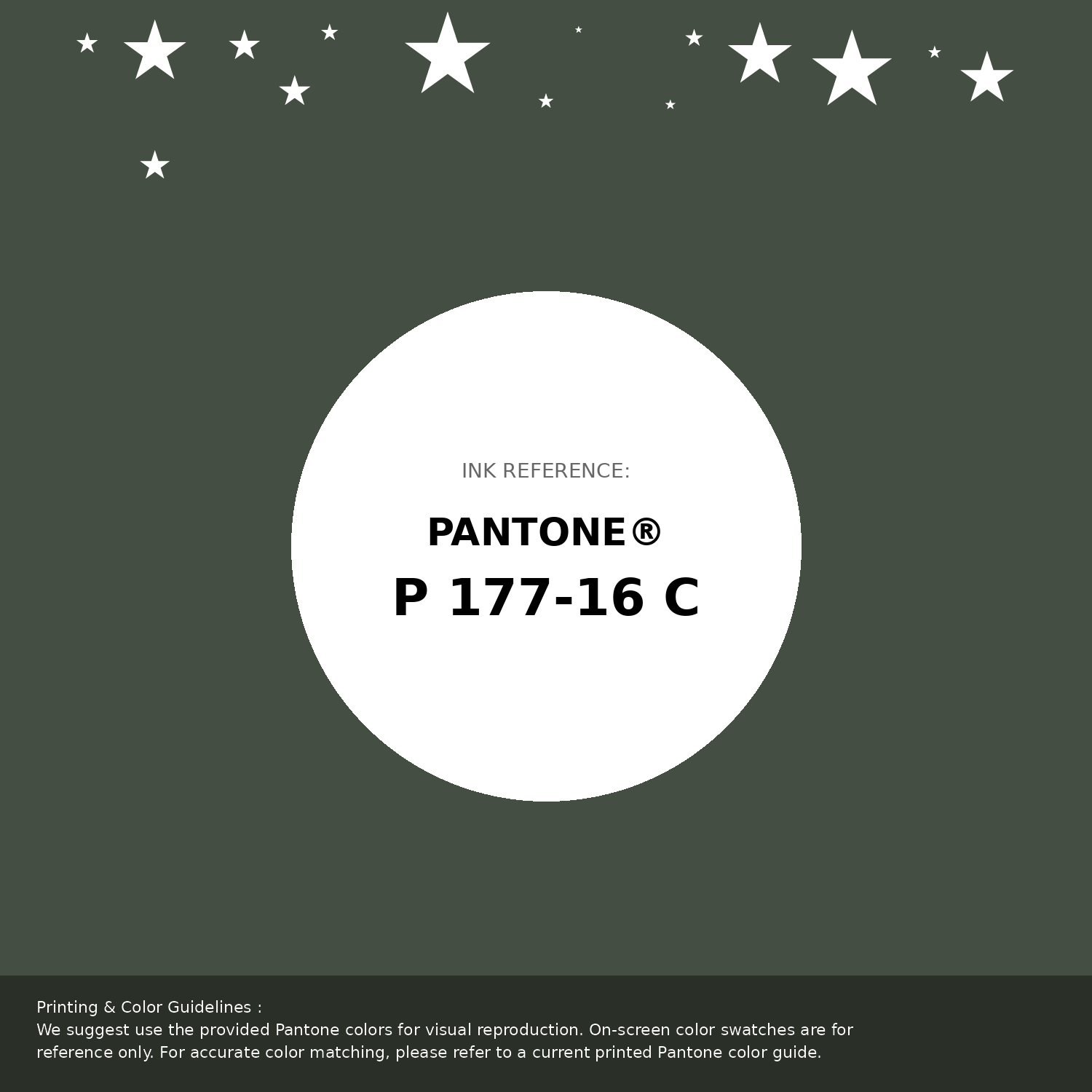 Beautiful Pantone swatch artwork featuring Pantone P 177-16 C Color | Hex color Code #454e42. Professional color swatch design perfect for designers and color enthusiasts. #pantone #colorswatch #designresource #454e42