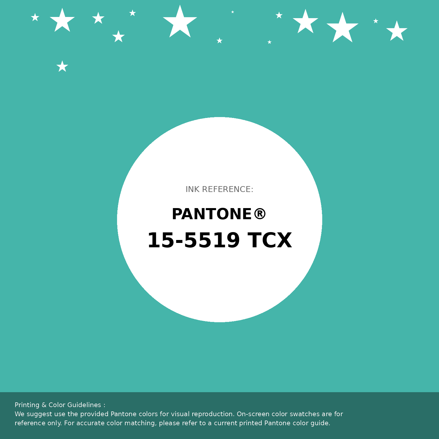 Beautiful Pantone swatch artwork featuring Pantone 15-5519 Tcx Turquoise Color | Hex color Code #45b5aa. Professional color swatch design perfect for designers and color enthusiasts. #pantone #colorswatch #designresource #45b5aa