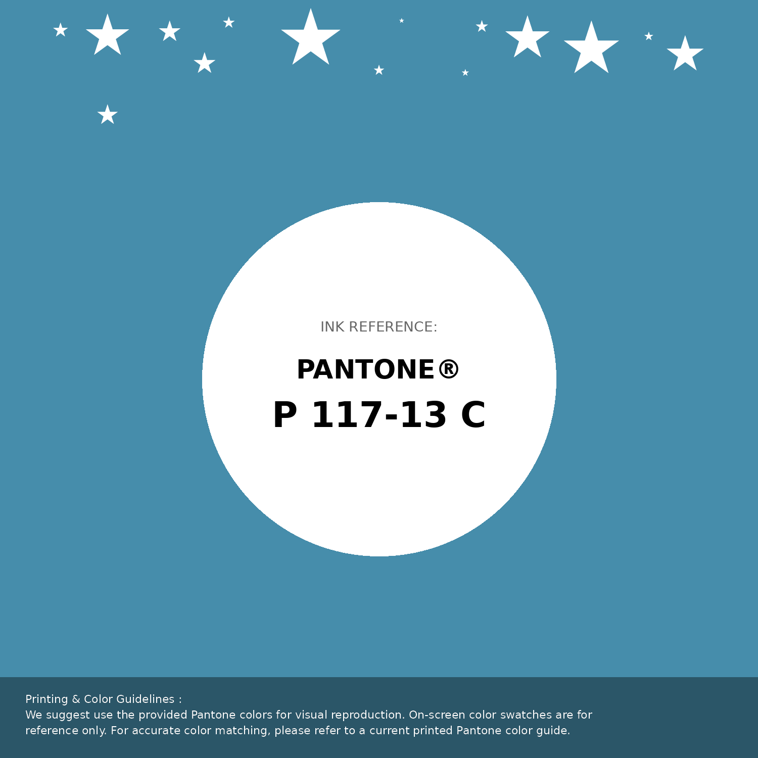 Beautiful Pantone swatch artwork featuring Pantone P 117-13 C Color | Hex color Code #468dab. Professional color swatch design perfect for designers and color enthusiasts. #pantone #colorswatch #designresource #468dab