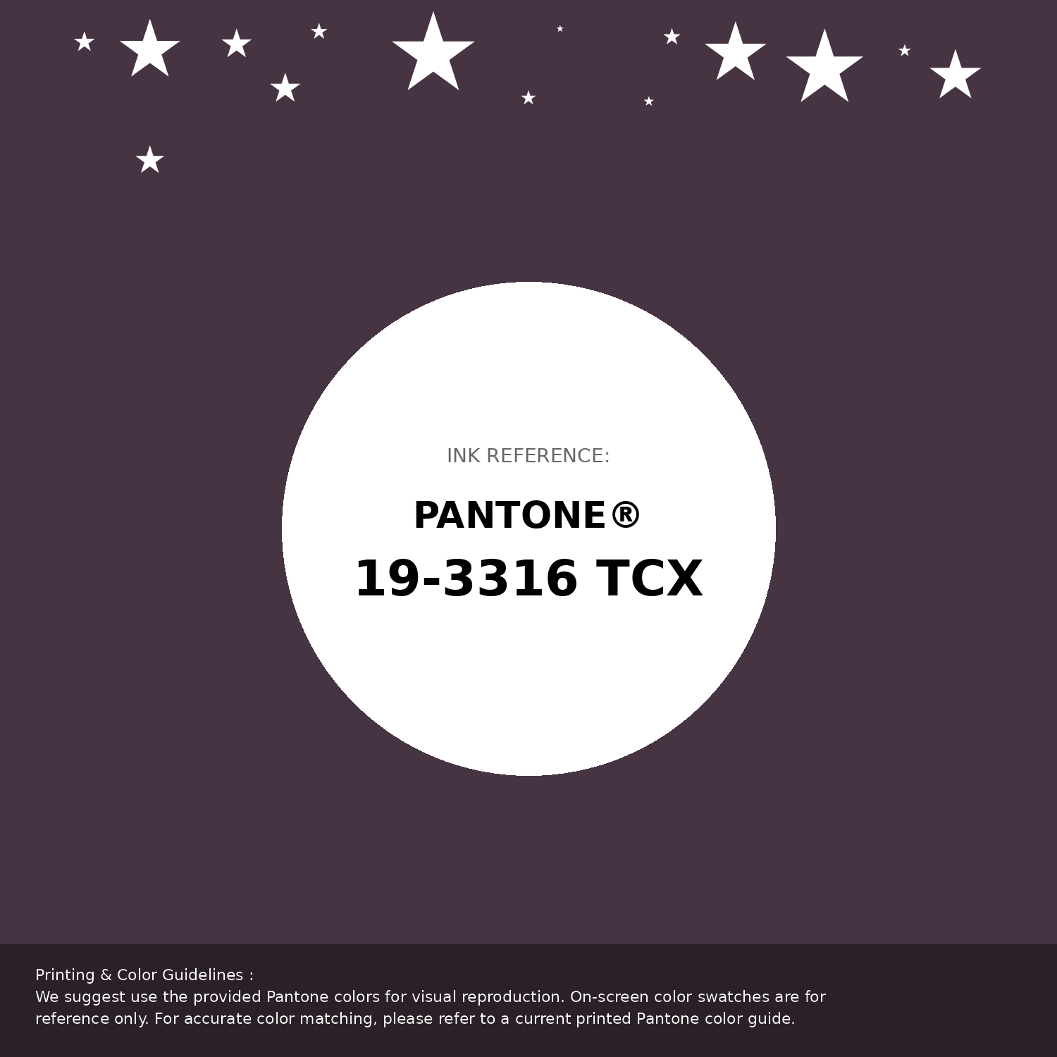 Beautiful Pantone swatch artwork featuring Pantone 19-3316 Tcx Plum Perfect Color | Hex color Code #473442. Professional color swatch design perfect for designers and color enthusiasts. #pantone #colorswatch #designresource #473442
