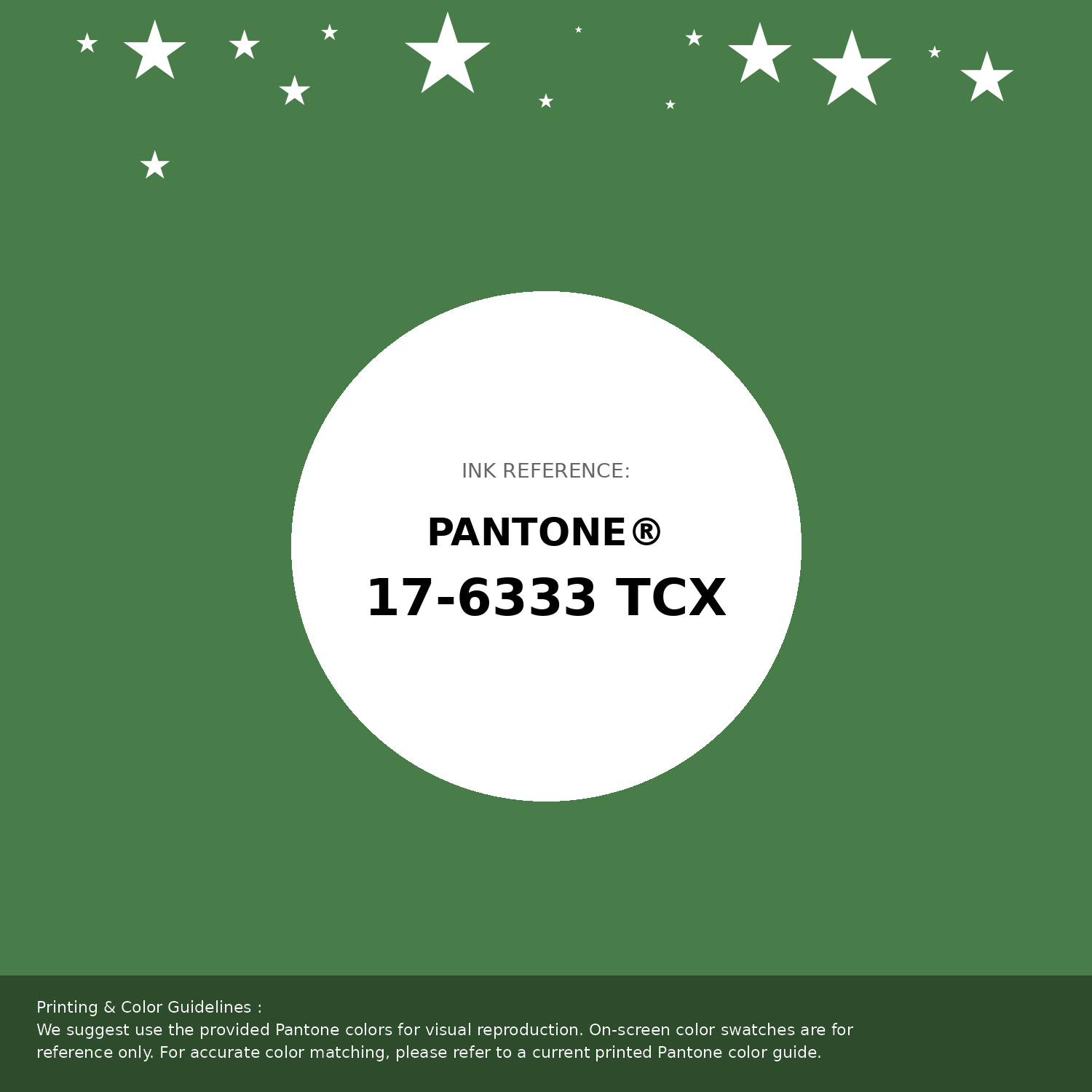Beautiful Pantone swatch artwork featuring Pantone 17-6333 Tcx Mint Green Color | Hex color Code #487d49. Professional color swatch design perfect for designers and color enthusiasts. #pantone #colorswatch #designresource #487d49