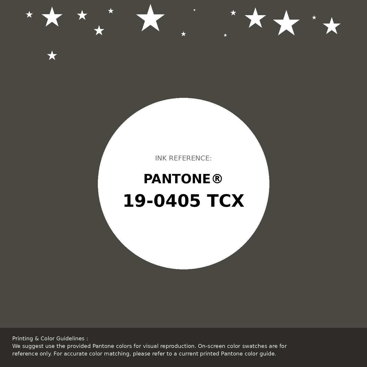Beautiful Pantone swatch artwork featuring Pantone 19-0405 Tcx Beluga Color | Hex color Code #4a4843. Professional color swatch design perfect for designers and color enthusiasts. #pantone #colorswatch #designresource #4a4843