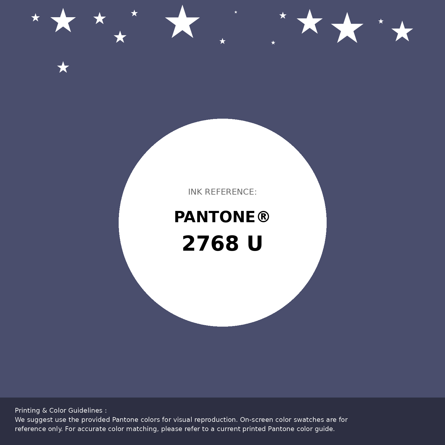 Beautiful Pantone swatch artwork featuring Pantone 2768 U Color | Hex color Code #4a4e6d. Professional color swatch design perfect for designers and color enthusiasts. #pantone #colorswatch #designresource #4a4e6d