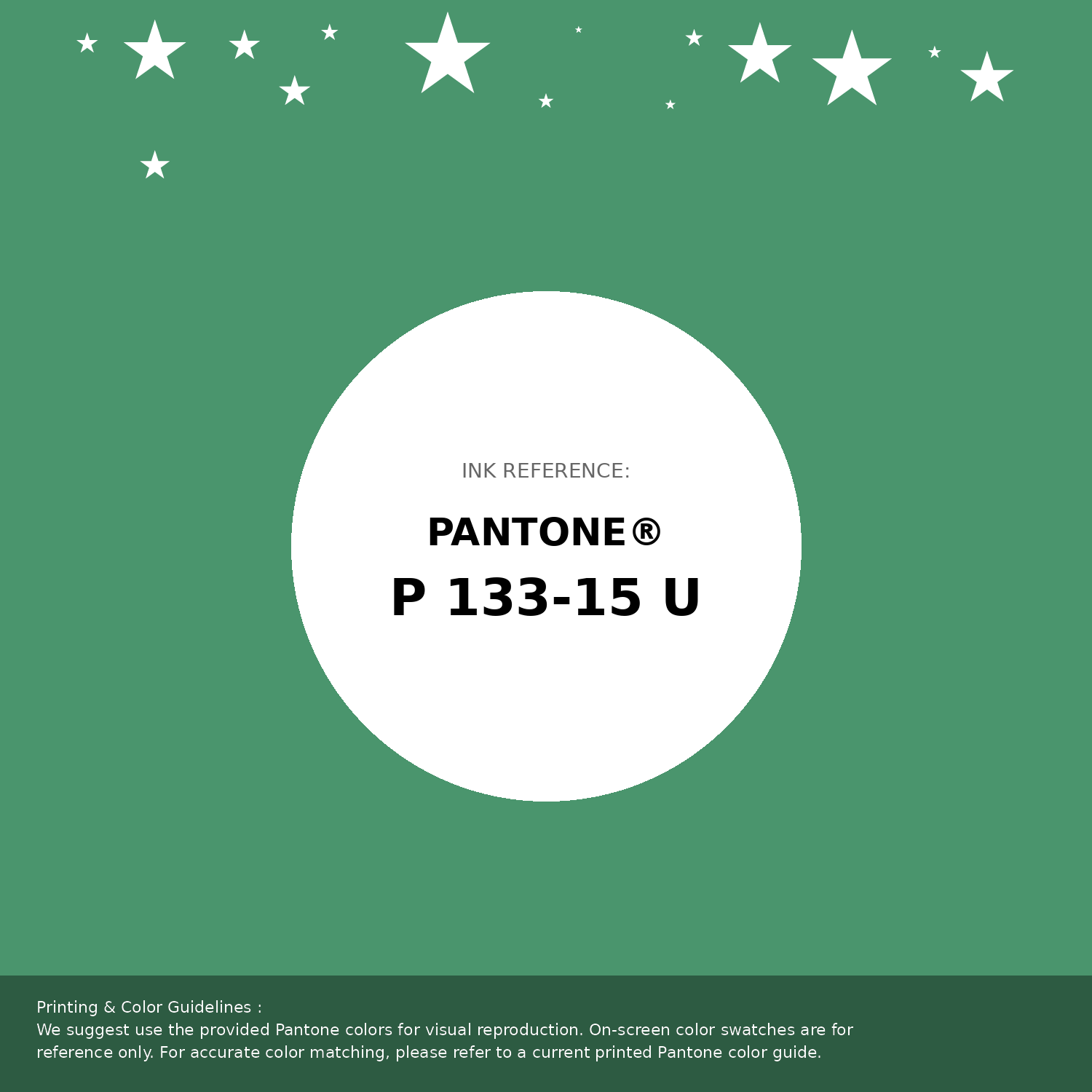 Beautiful Pantone swatch artwork featuring Pantone P 133-15 U Color | Hex color Code #4a956d. Professional color swatch design perfect for designers and color enthusiasts. #pantone #colorswatch #designresource #4a956d