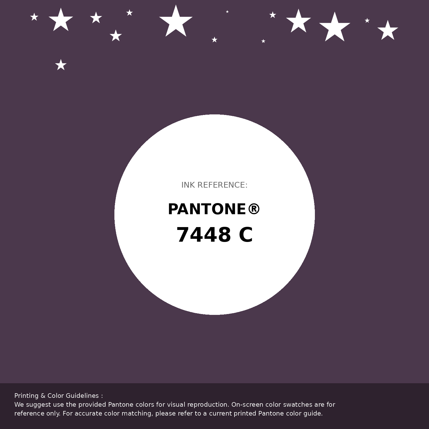 Beautiful Pantone swatch artwork featuring Pantone 7448 C Color | Hex color Code #4b384c. Professional color swatch design perfect for designers and color enthusiasts. #pantone #colorswatch #designresource #4b384c