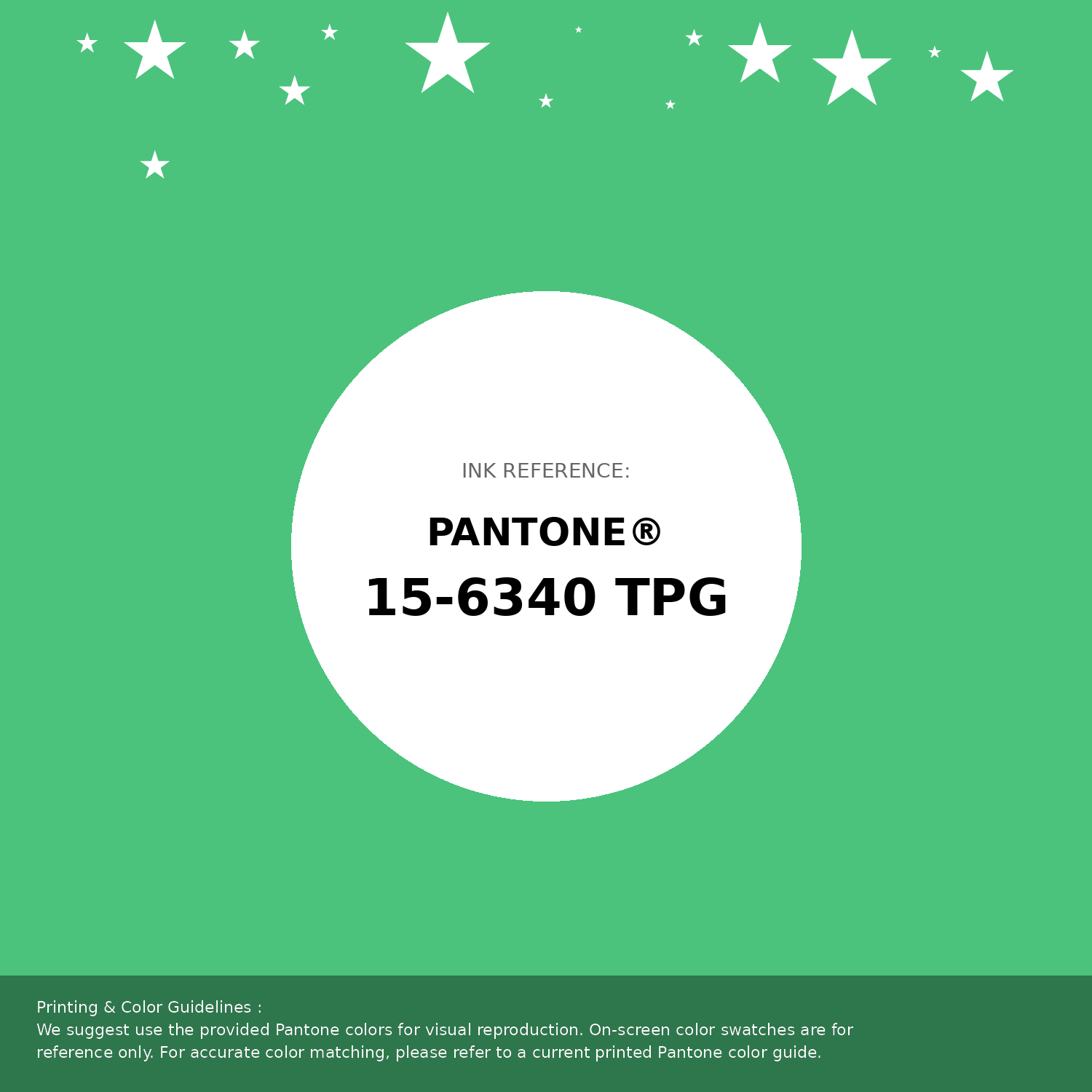 Beautiful Pantone swatch artwork featuring Pantone 15-6340 Tpg Irish Green Color | Hex color Code #4bc37d. Professional color swatch design perfect for designers and color enthusiasts. #pantone #colorswatch #designresource #4bc37d